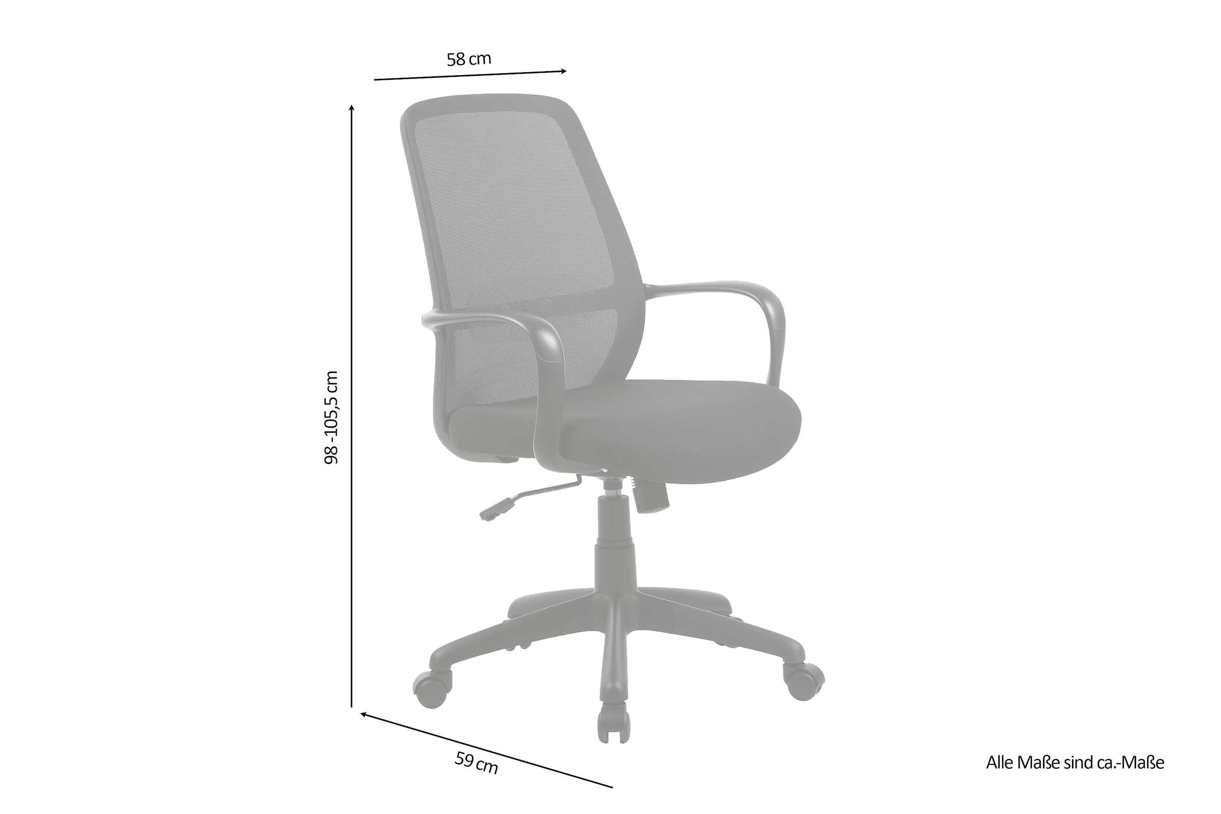 Drehstuhl und Bürostuhl Netzstoff gemütlicher mit atmungsaktivem BAUR »Smesh«, moderner 1 byLIVING St., | Netzstoff,