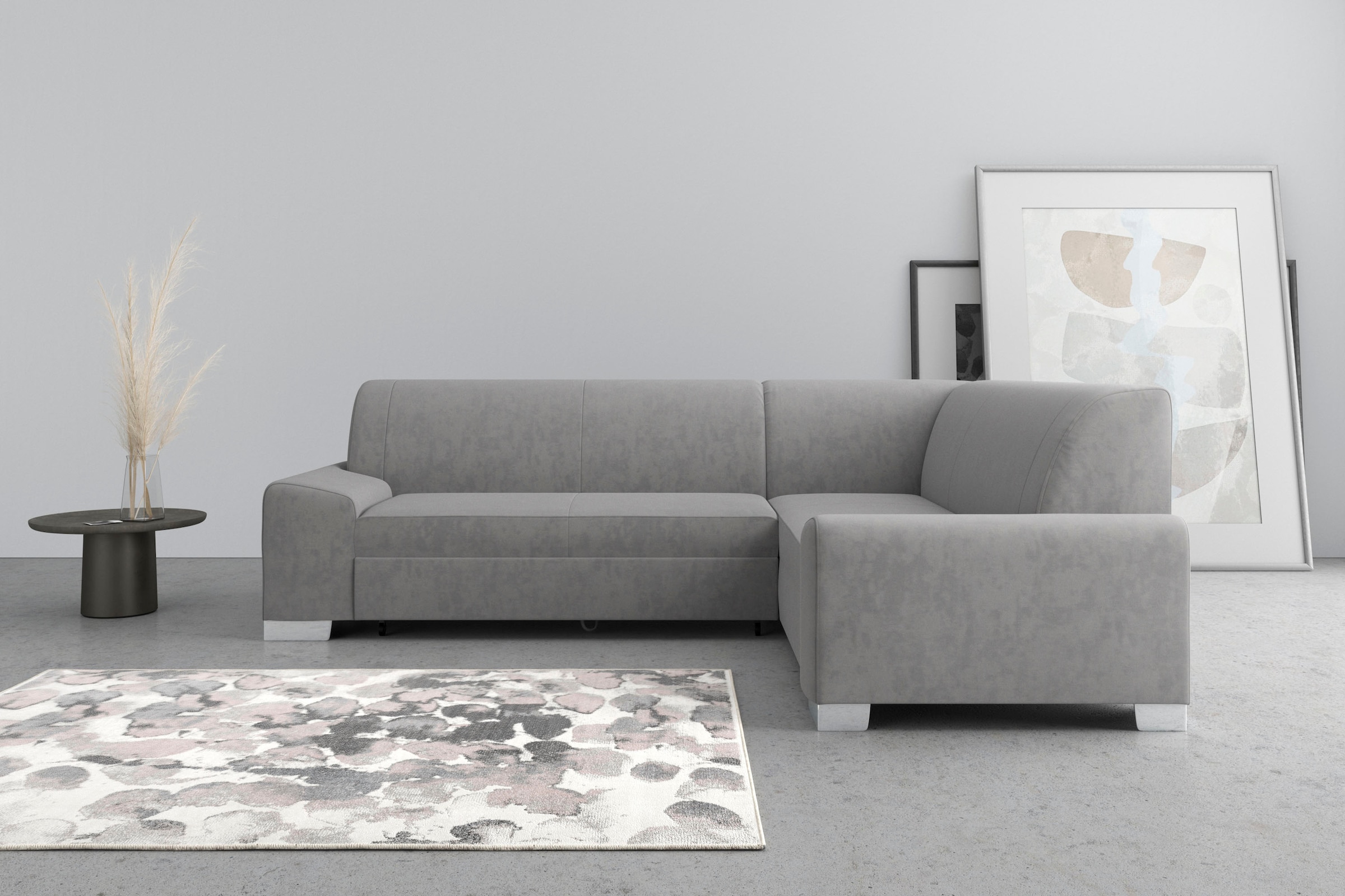 DOMO collection Ecksofa "Anzio in kubischer Formensprache, flache Armlehnen günstig online kaufen