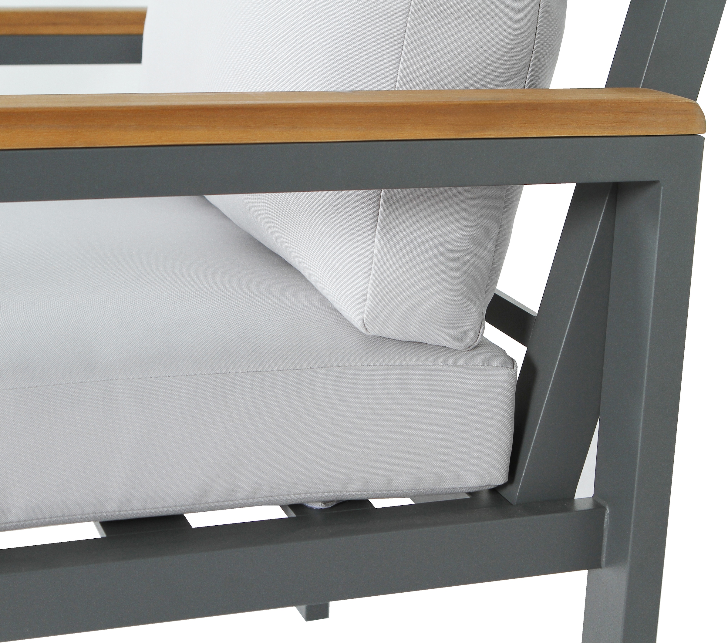 KONIFERA Garten-Essgruppe »Salamanca« Set, 3erBank, 2x Sessel,1x Bank,1x Tisch,4x Sitzauflagen,5x Rückenauflagen, 14 tlg. tlg. bestehend aus 2 Sesseln, 1 Tisch, 1 Bank, 1 Sofa und Auflagekissen