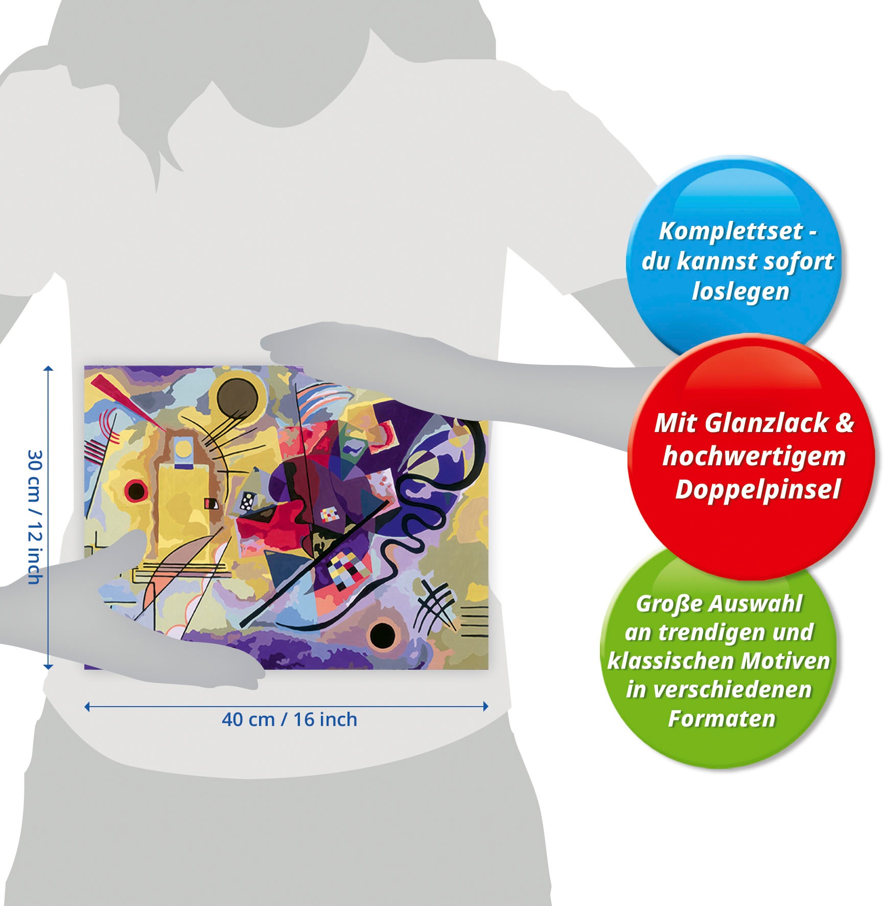 Ravensburger Malen nach Zahlen »CreArt, ART Collection, Yellow, Red, Blue (Kandinsky)«, Made in Europe