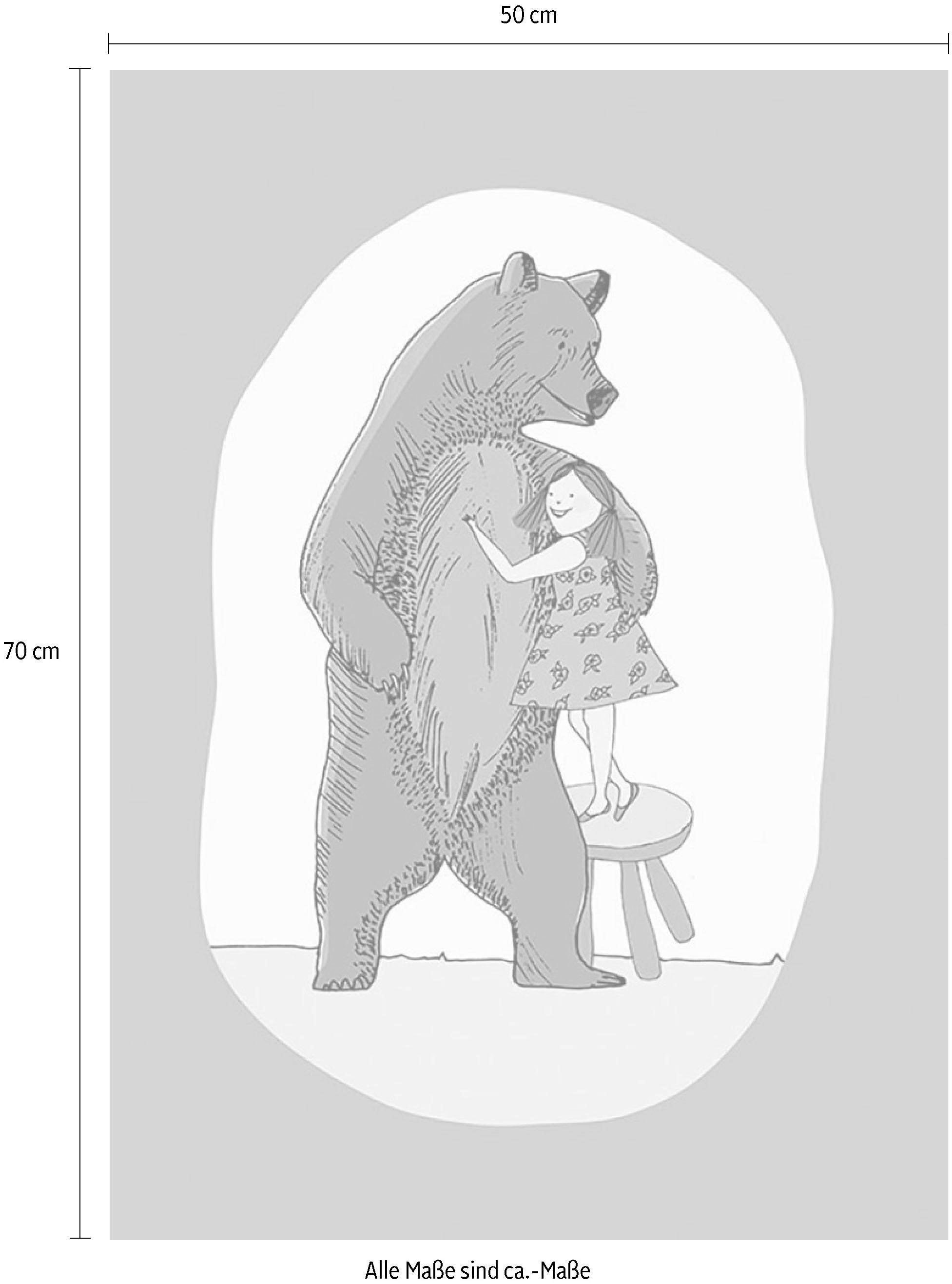 Komar Poster »Lili and Bear«, Tiere, (Packung, 1 St.), Kinderzimmer,  Schlafzimmer, Wohnzimmer | BAUR