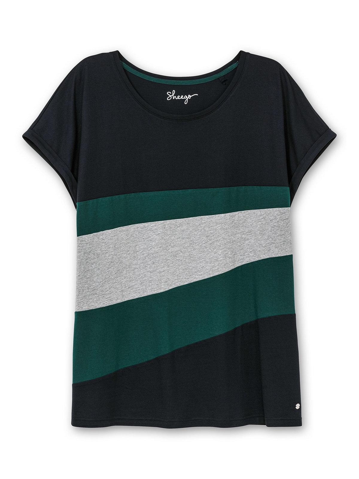 Sheego T-Shirt »Große Größen«, in Colourblocking-Optik