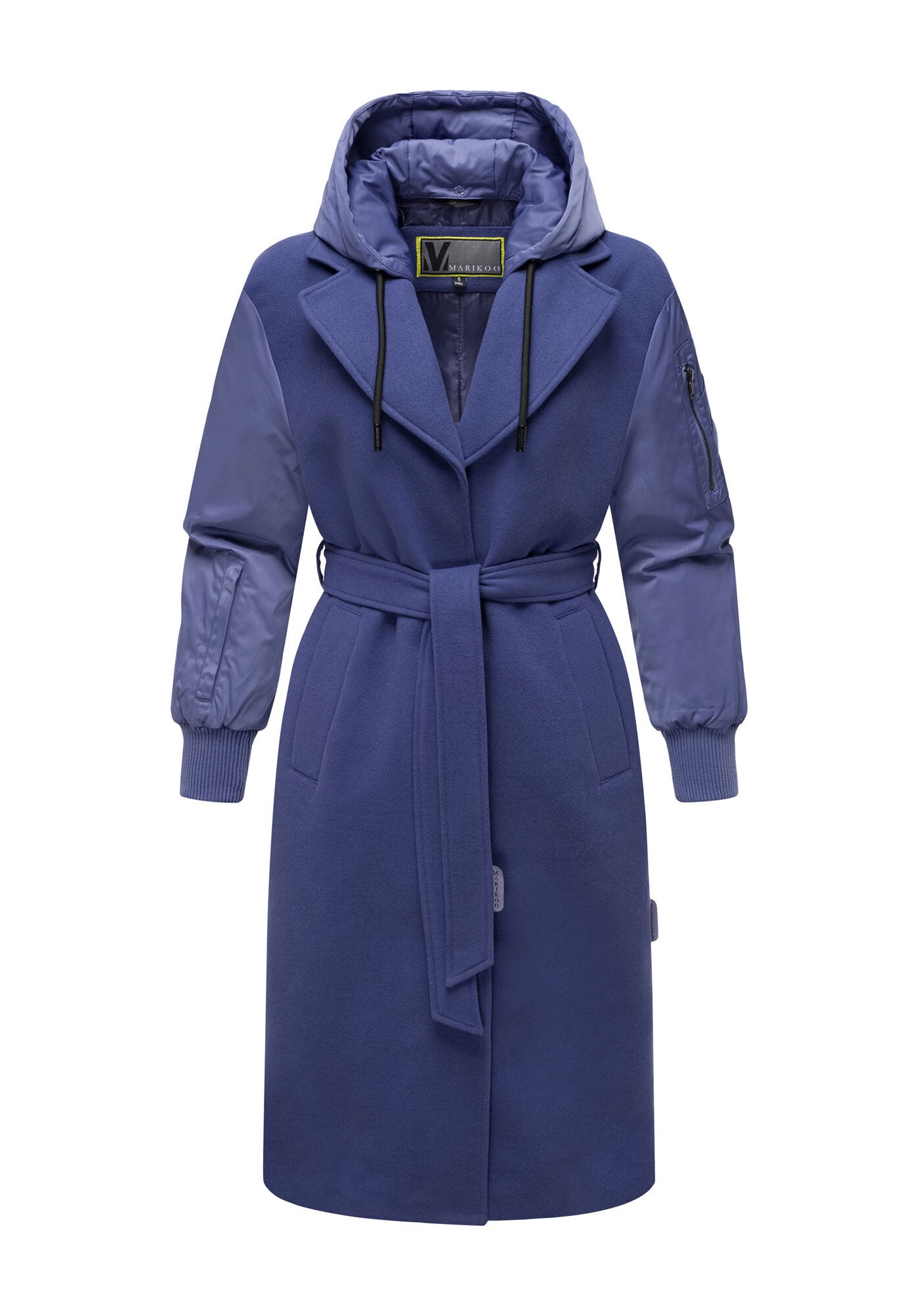 Marikoo Winterjacke »Tjadee«, Langer Wickelmantel