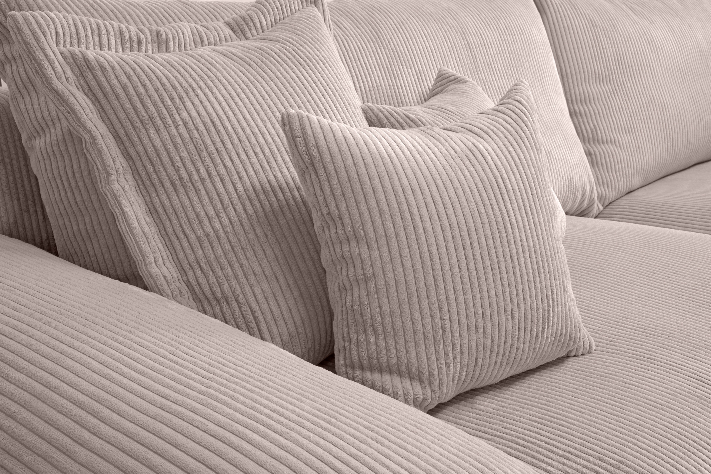 Home affaire Big-Sofa »Soft&Cosy XXL - Breite 303 cm«, Mega-Sofa, in Cord, Federkern-Polsterung