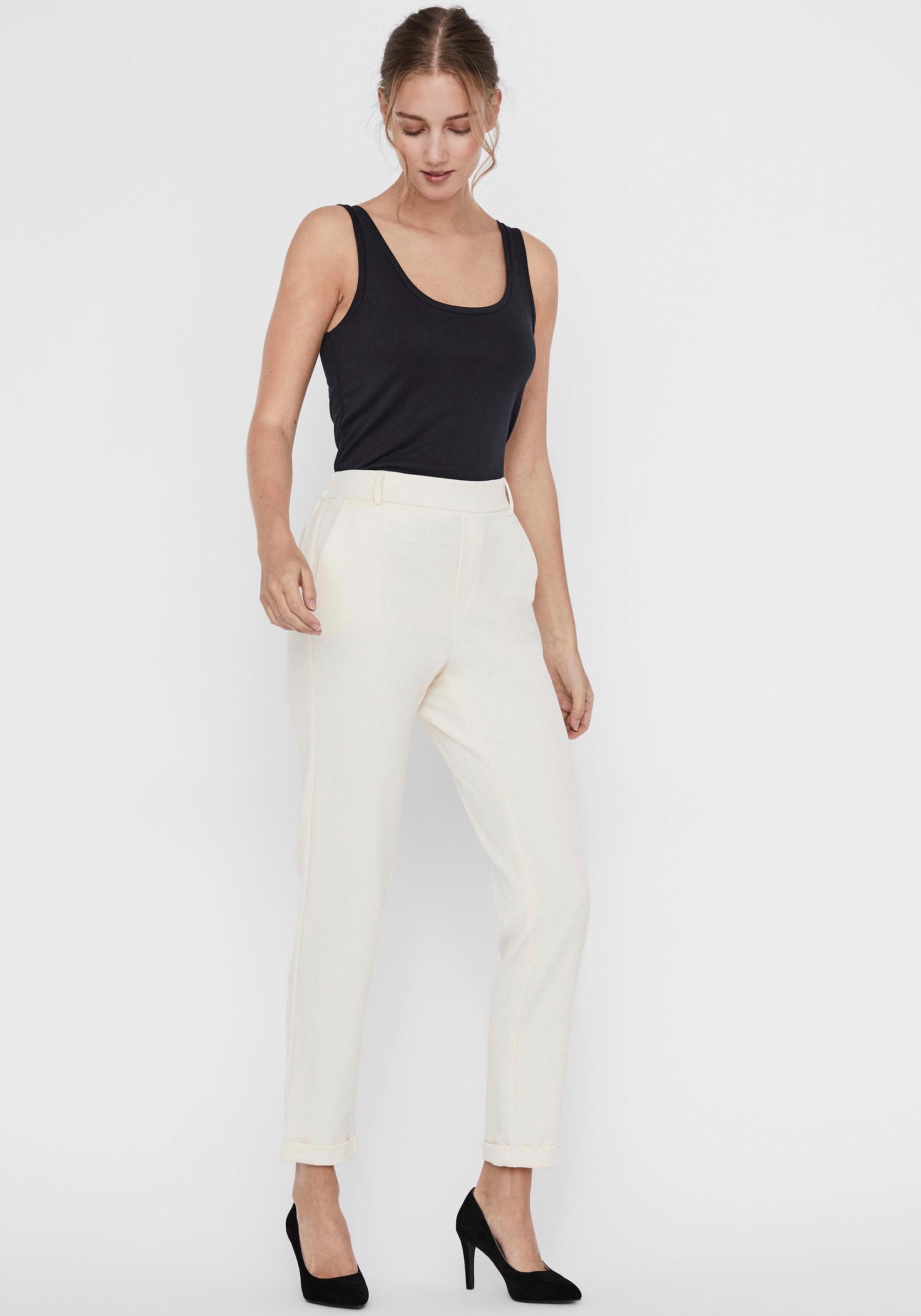 Thumbnail - Vero Moda Anzughose "VMMAYA MR LOOSE SOLID PANT NOOS" knöchelfreie Form mit Saumaufschlag