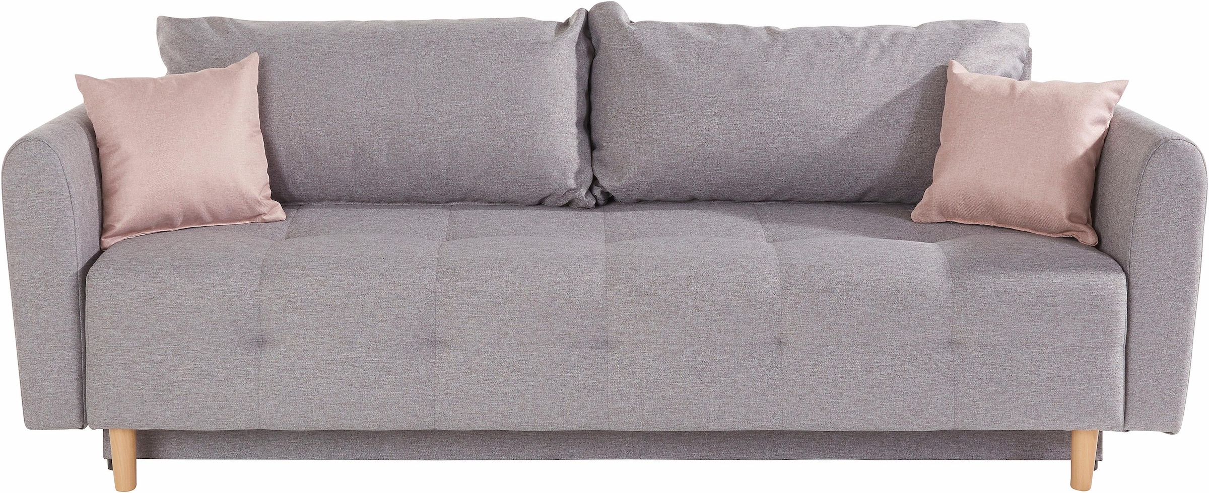 INOSIGN Schlafsofa Nordic, inklusive Bettkasten und Zierkissen