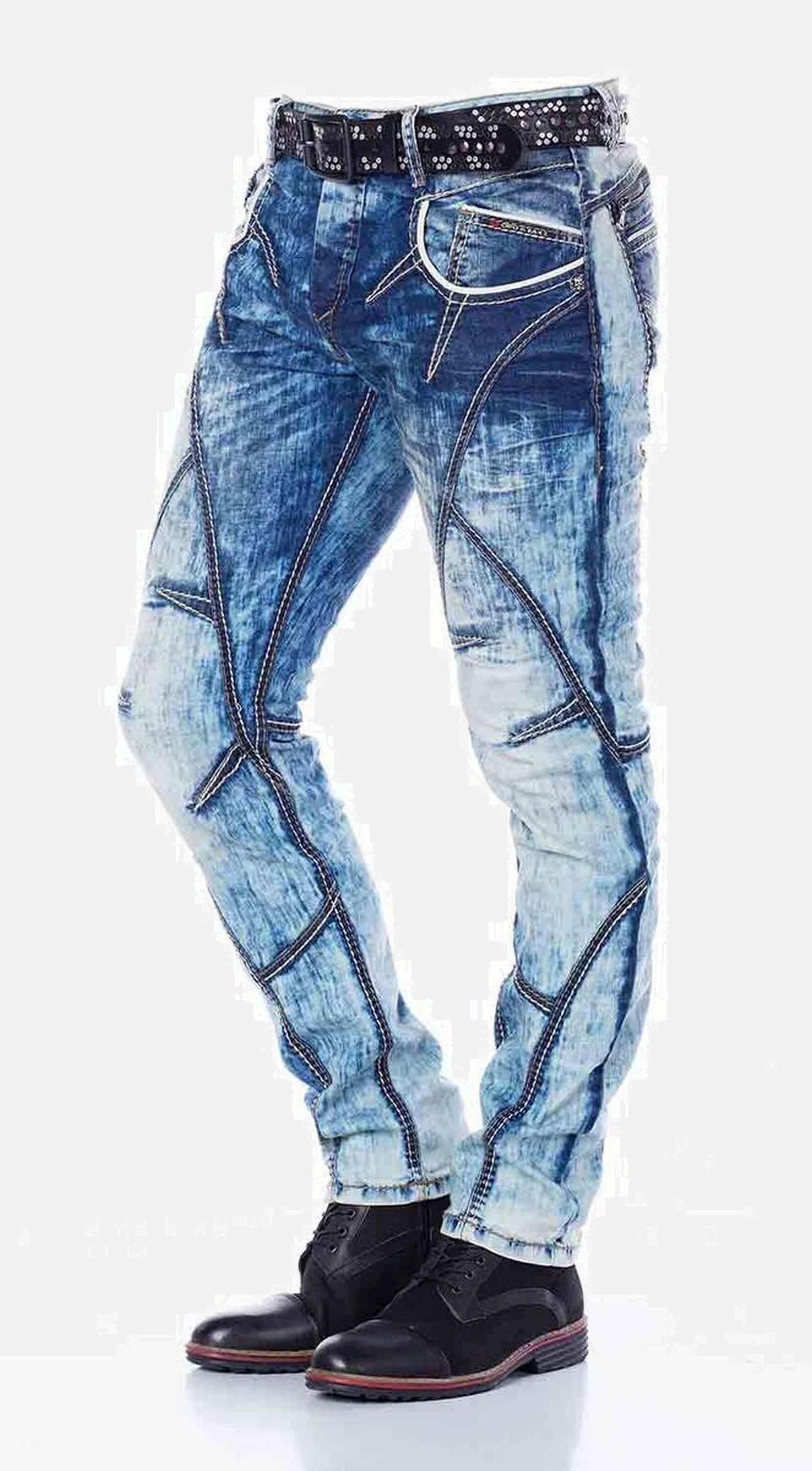 Cipo & Baxx 5-Pocket-Jeans »Jeans«, mit cooler Waschung und Ziernähten, CD269