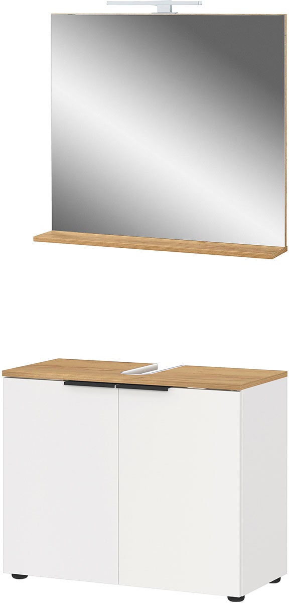 GERMANIA Badmöbel-Set "Majtum bestehend aus Waschbeckenunterschrank & Spieg günstig online kaufen