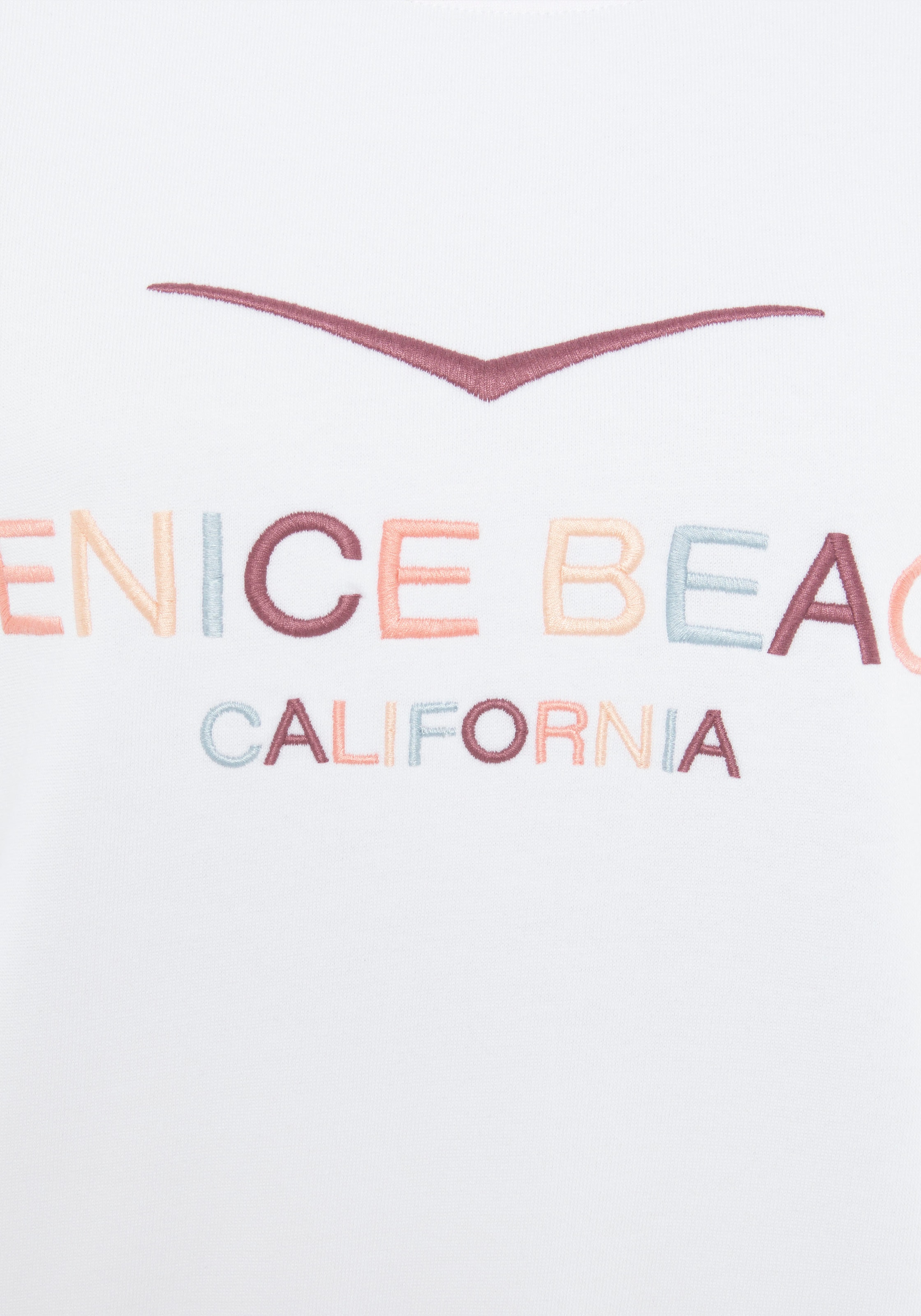Venice Beach Sweatshirt, mit großer Logostickerei, sportlich-casual