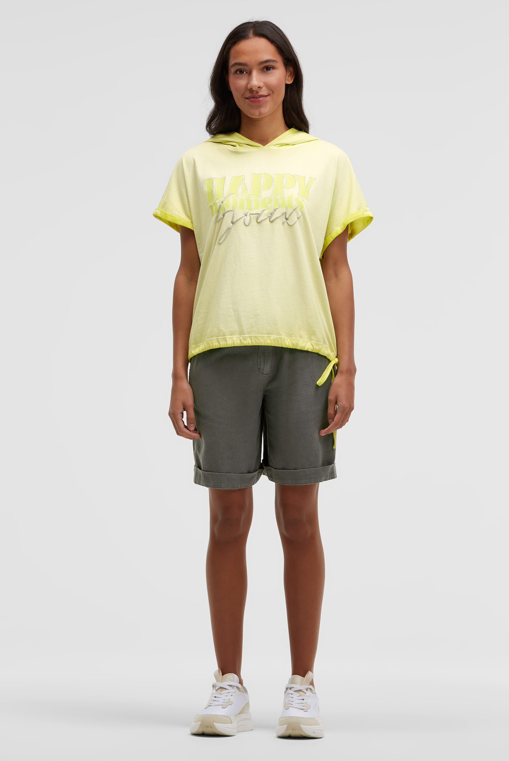 SOCCX Kapuzenshirt mit Bindeband am Saum