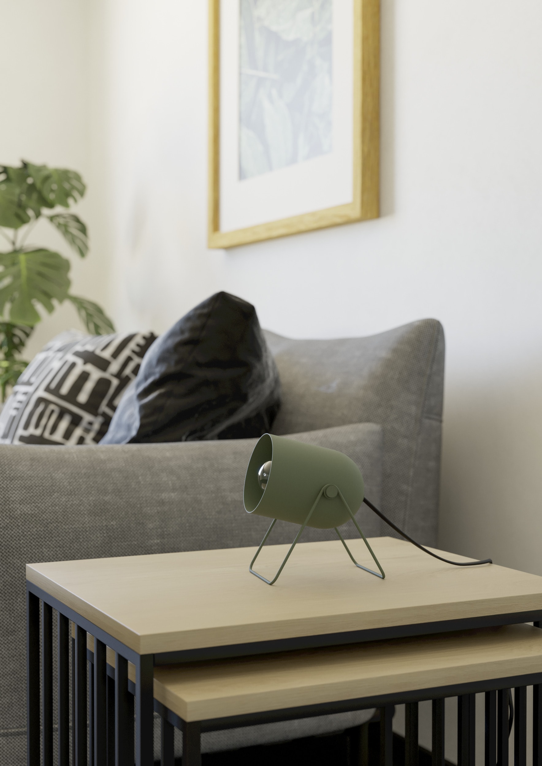 EGLO Tischleuchte »TILSTON Tischlampe - Stahl - E14 - 1X8W - IP20« E14 1 Stk. Nachttischlampe, Leselampe, Wohnzimmerlampe, L12,5 x B10,8 x H14,5 cm