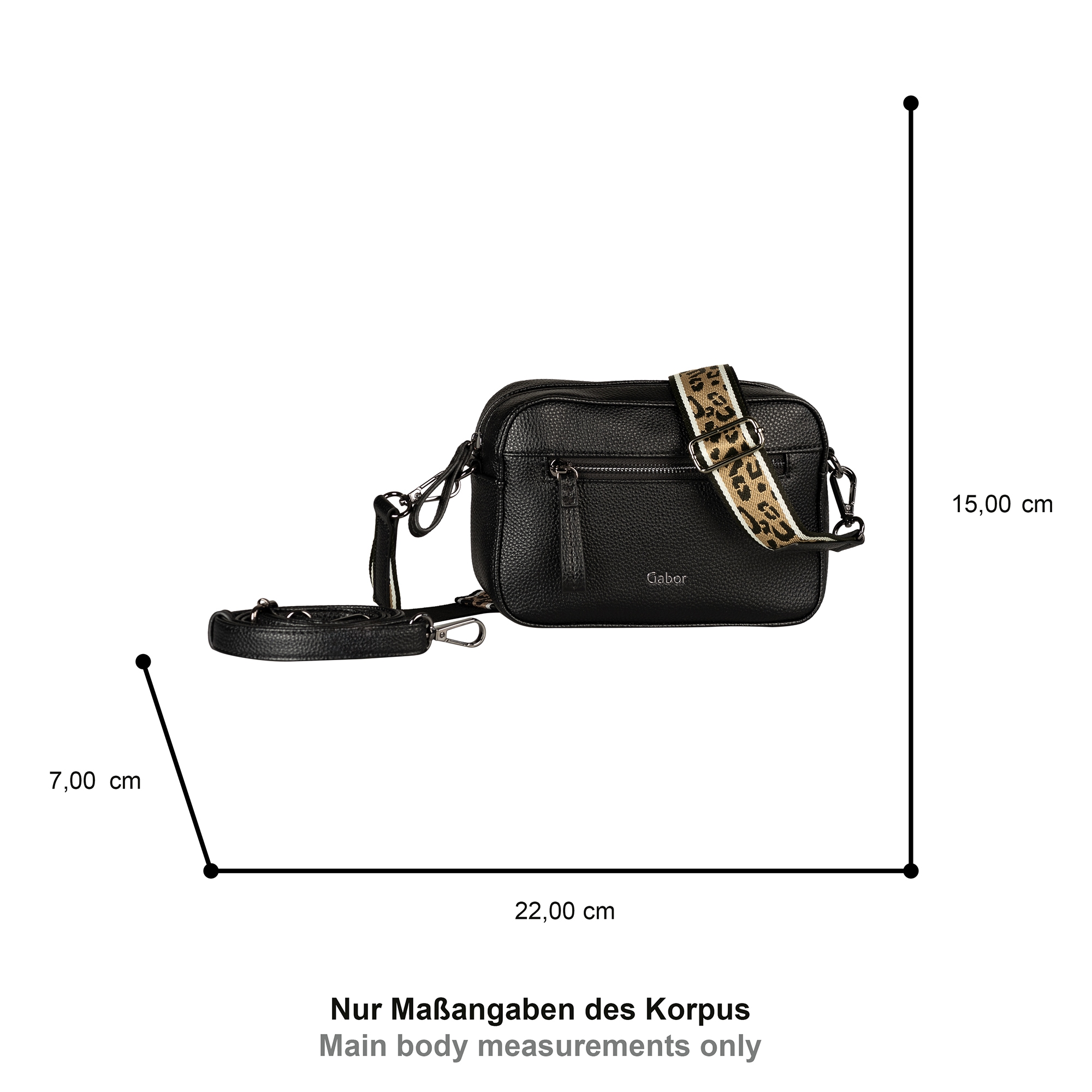 Gabor Handtasche »Silena«, hochwertig gewebte Gurtband und ein filigranes Logo