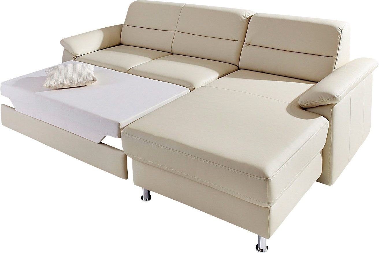 sit&more Ecksofa »Ascara L-Form«, inklusive Boxspring/Federkern-Polsterung, wahlweise mit Bettfunktion