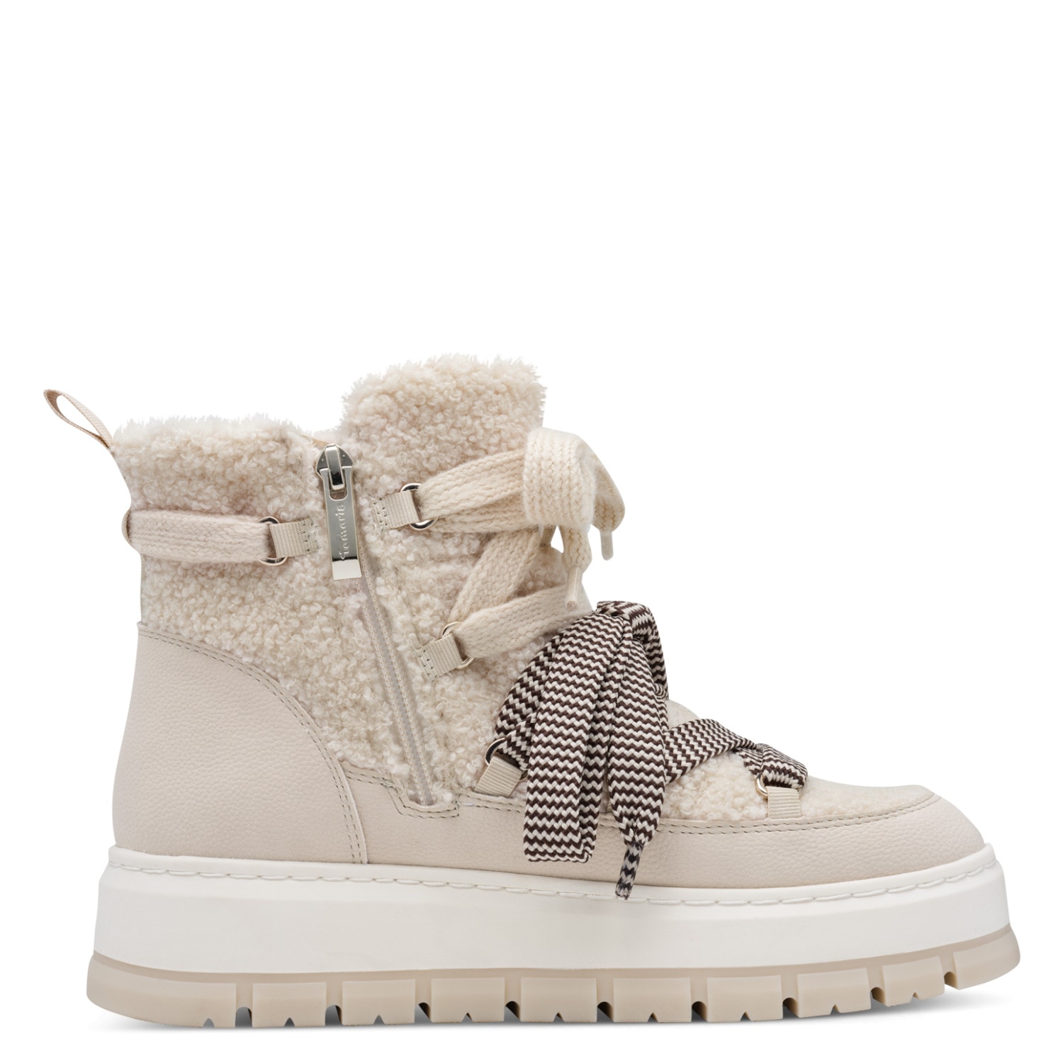 Tamaris Winterboots  Keilabsatz, Winterstiefelette mit unterschiedlichen Schnürsenkeln