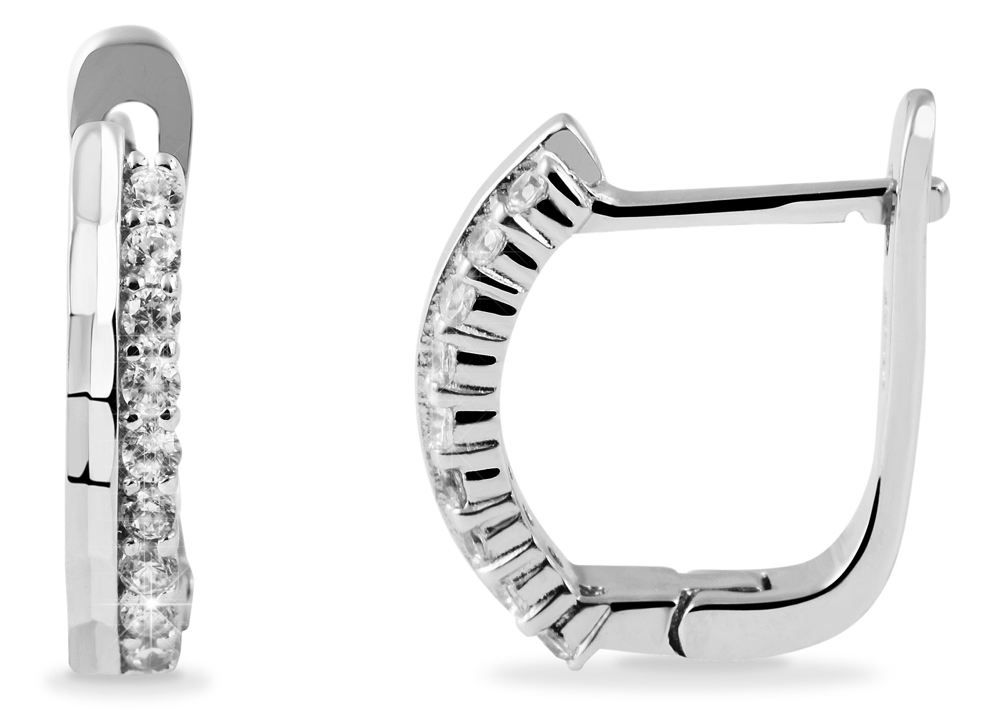 Adelia´s Klappcreolen "Damen Ohrringe – Klappcreole aus 925 Silber mit Zirk günstig online kaufen