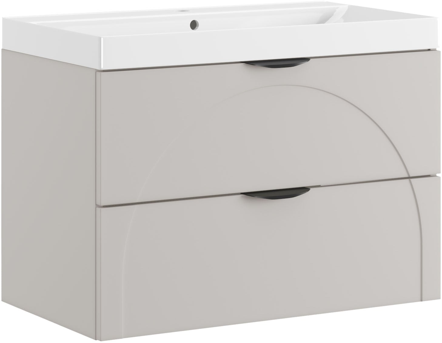 welltime Waschtisch "FLOW CIRCLE mit Waschbecken, Breite 60 oder 80cm, mode günstig online kaufen