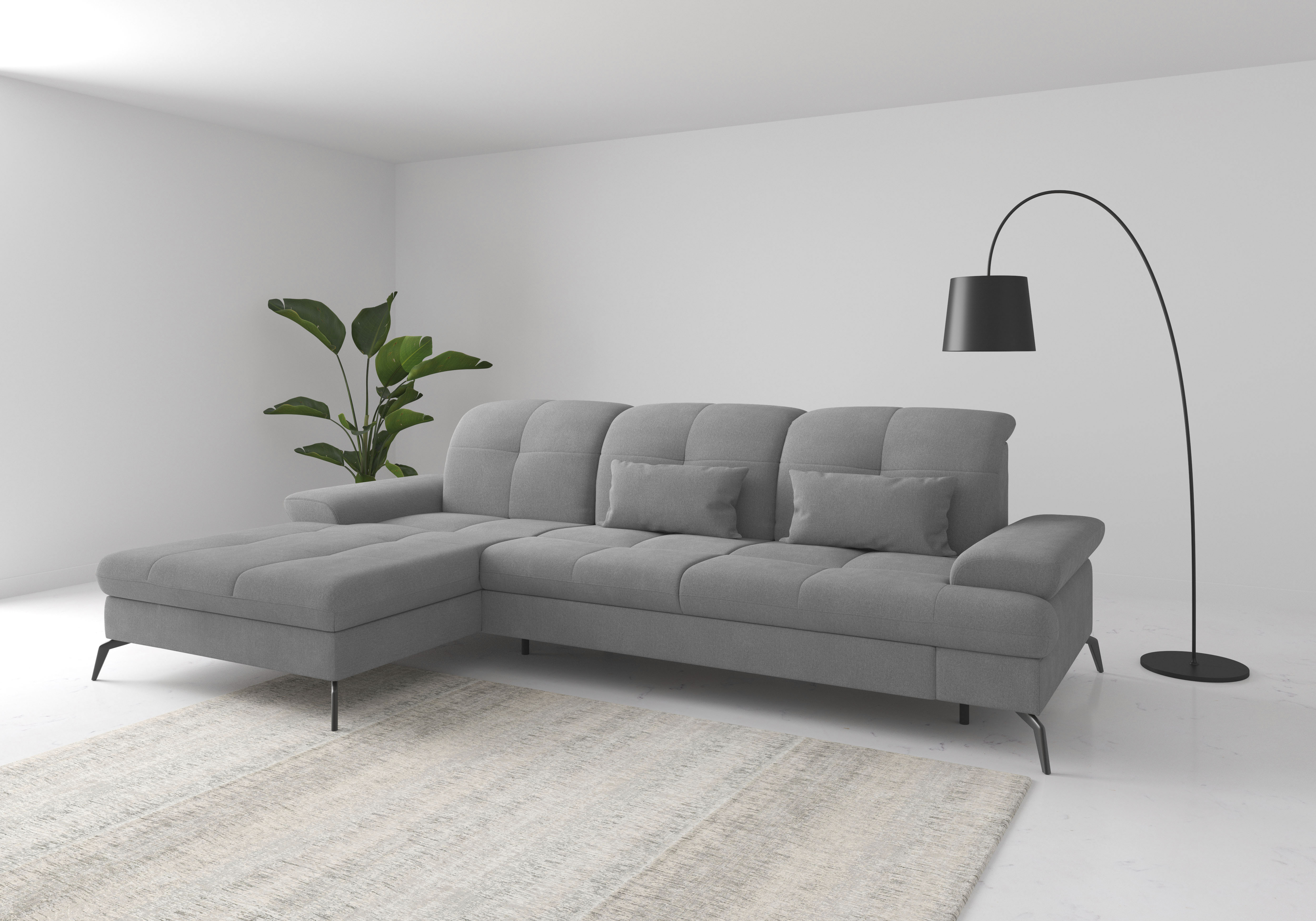 sit&more Ecksofa "Amica, L-Form, inkl. Sitztiefenverstellung & Armteilverstellung" wahlweise mit Schlaffunktion, Bettkasten und Kopfteilverstellung