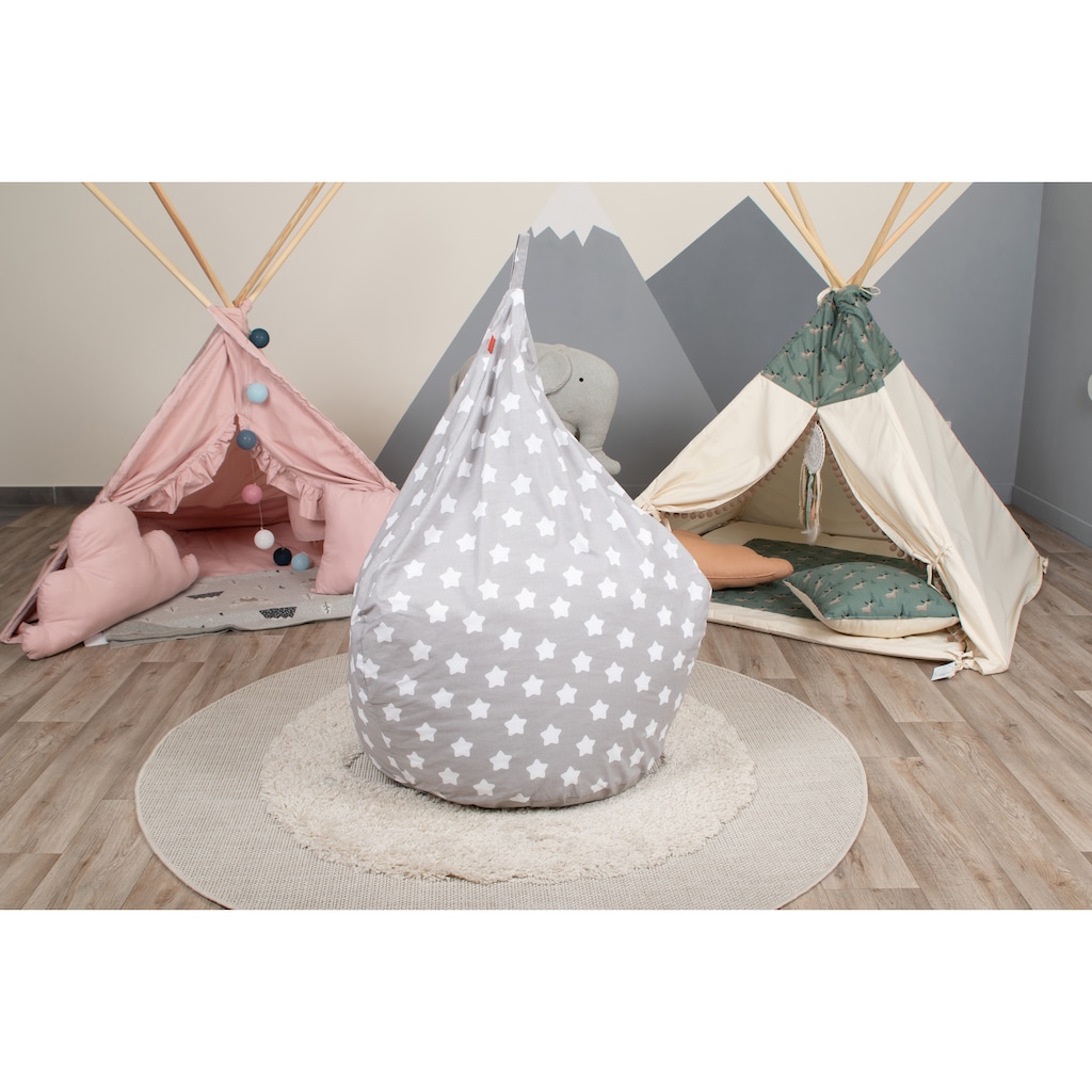 Knorrtoys® Sitzsack »Drop, Grey White Stars«