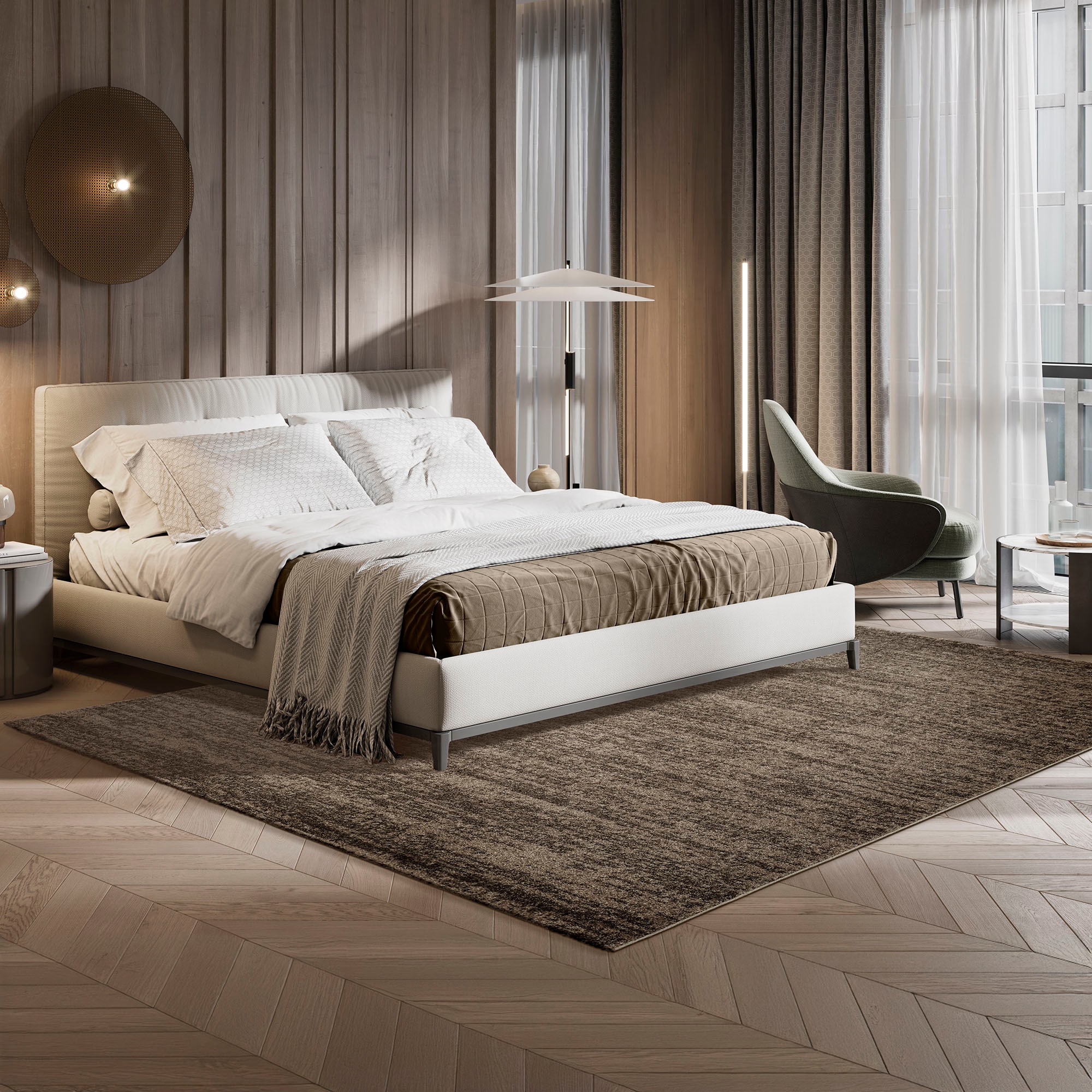 Sanat Teppich »Oslo«, rechteckig, 10 mm Höhe, meliert Kurzflor, Wohnzimmer, Schlafzimmer, auch als Läufer