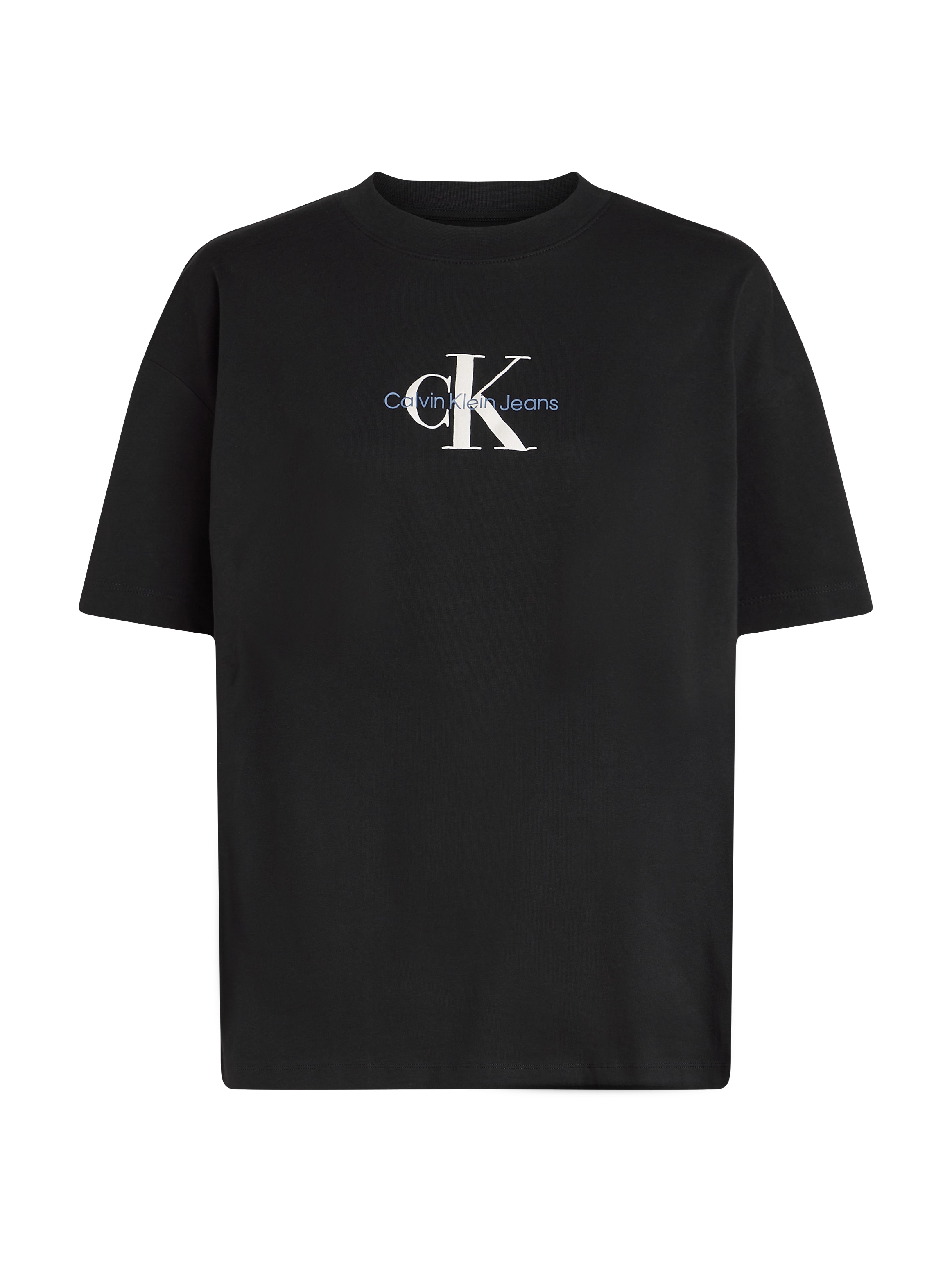 Calvin Klein Jeans T-Shirt »TEXTURED MONOLOGO BOYFRIEND TEE«, mit Logodruck
