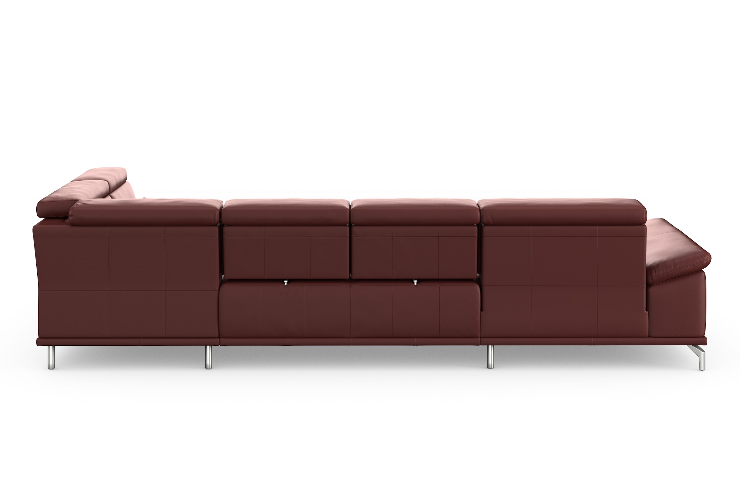 sit&more Wohnlandschaft »Cabrio U-Form, mit Sitztiefenverstellung, Arm- und Kopfteilverstellung«, 3 Nierenkissen, Federkern, optional Bettfunktion und Stauraum