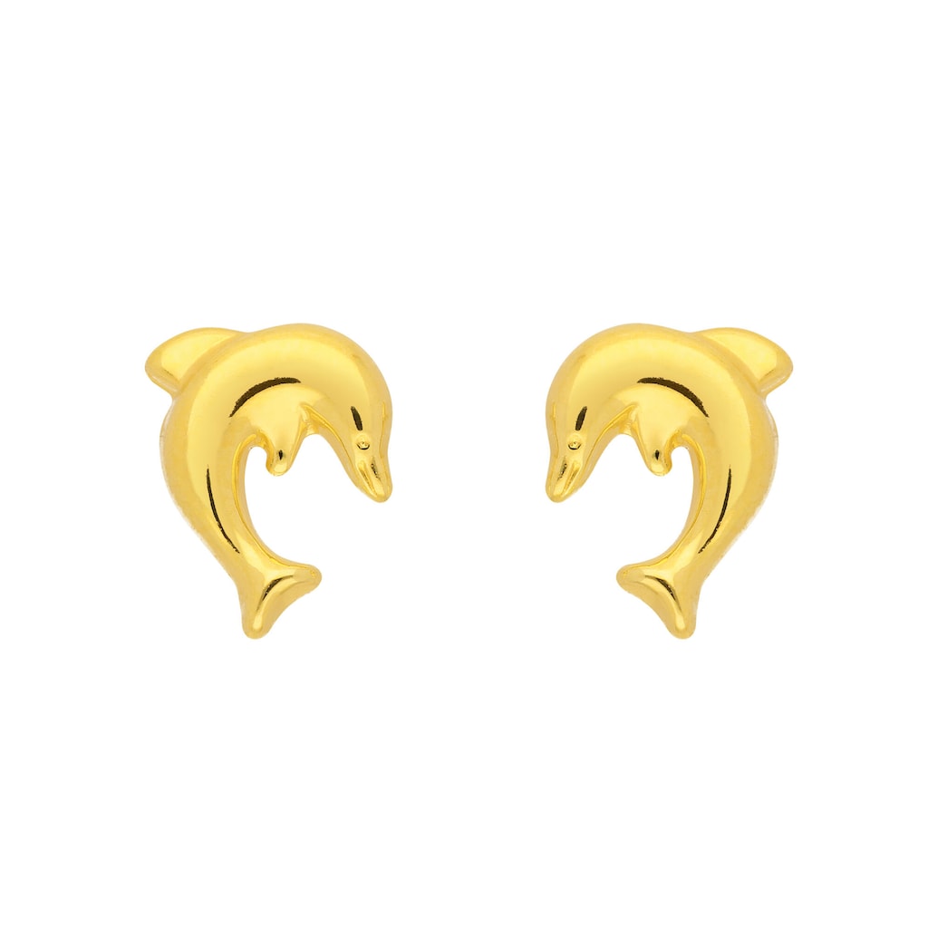 Adelia´s Paar Ohrhänger »333 Gold Ohrringe Ohrstecker Delphin«, Goldschmuck für Damen