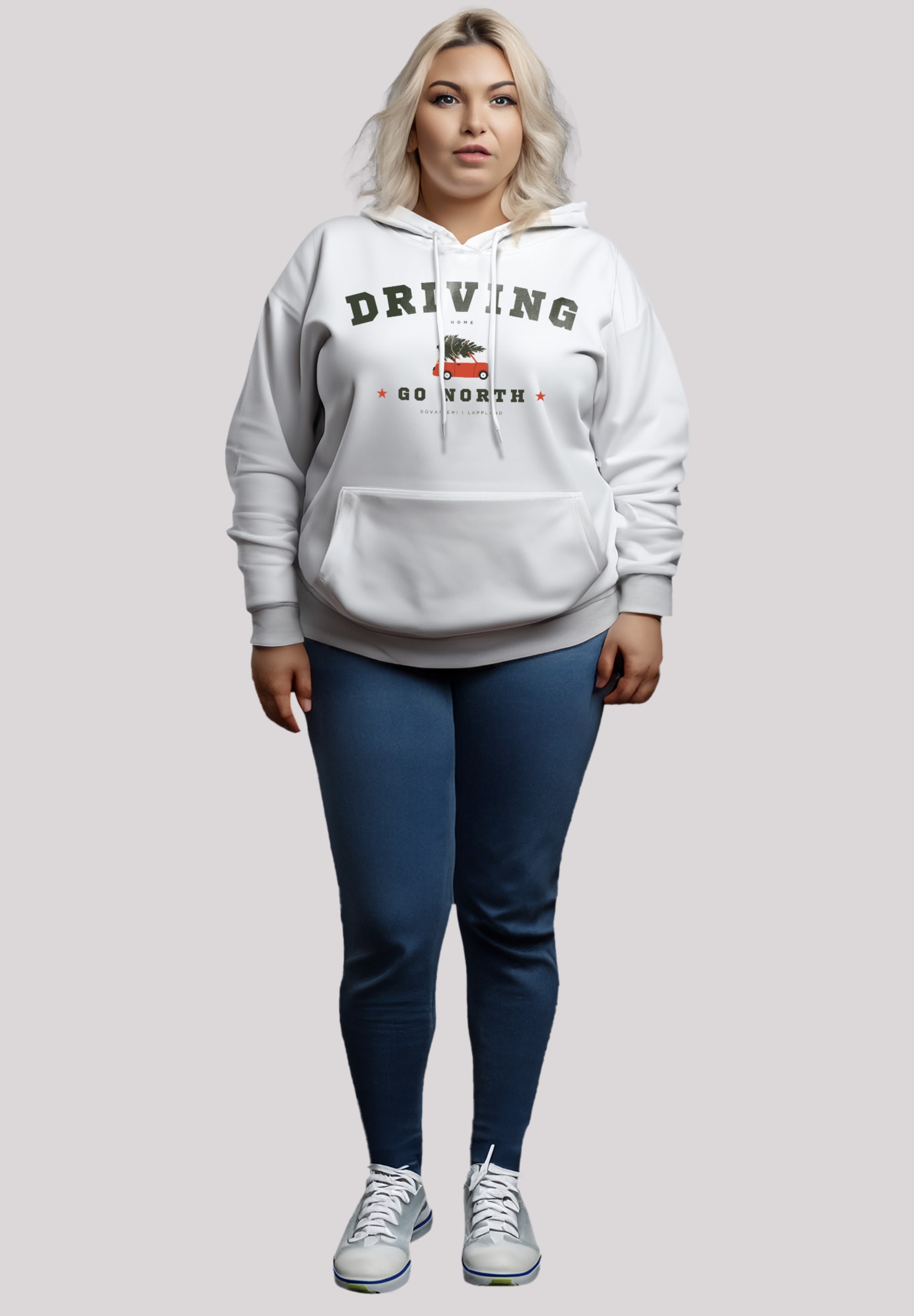 F4NT4STIC Kapuzenpullover »Driving Home Weihnachten PLUSSIZE«, Premium Qualität