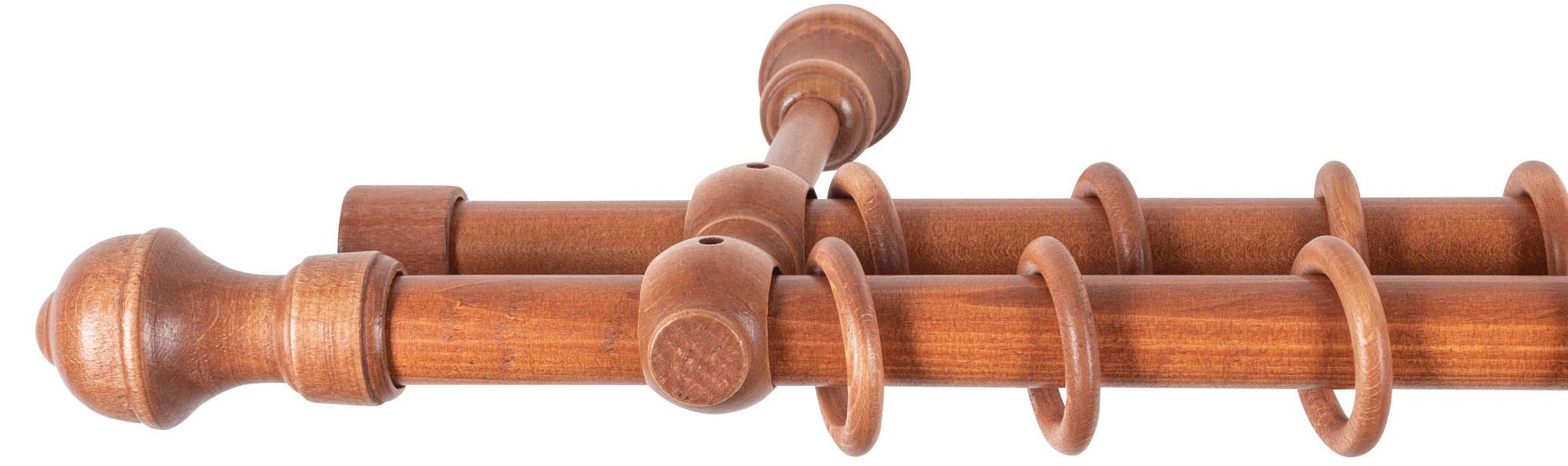 SN DECO GROUP Gardinenstange "Ares" 2 läufig-läufig Fixmaß 28 mm, Holz, ver günstig online kaufen