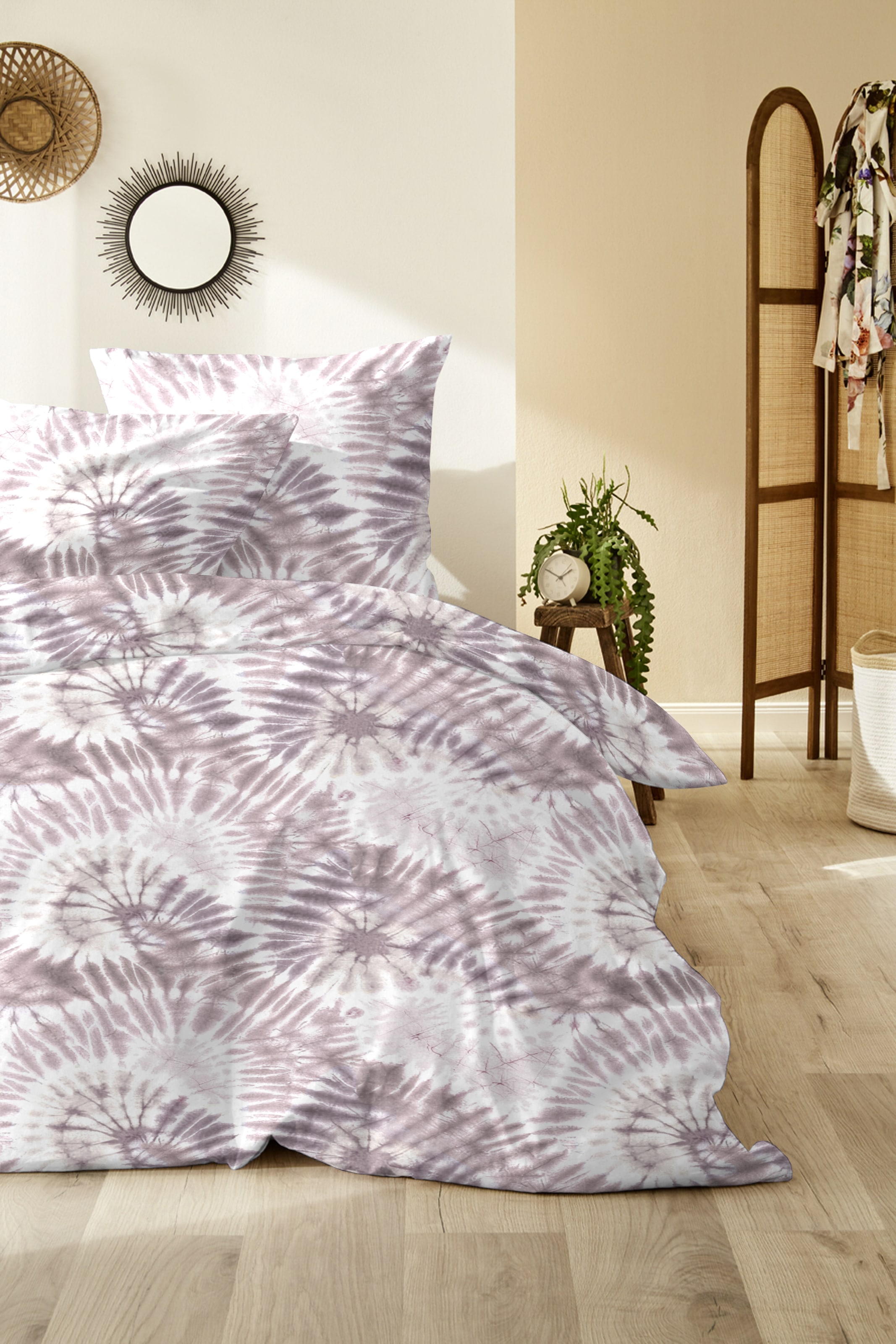 Primera Bettwäsche »Primera Renforce-Bettwäsche Swirl«, in einem lebhaften Batik-Look