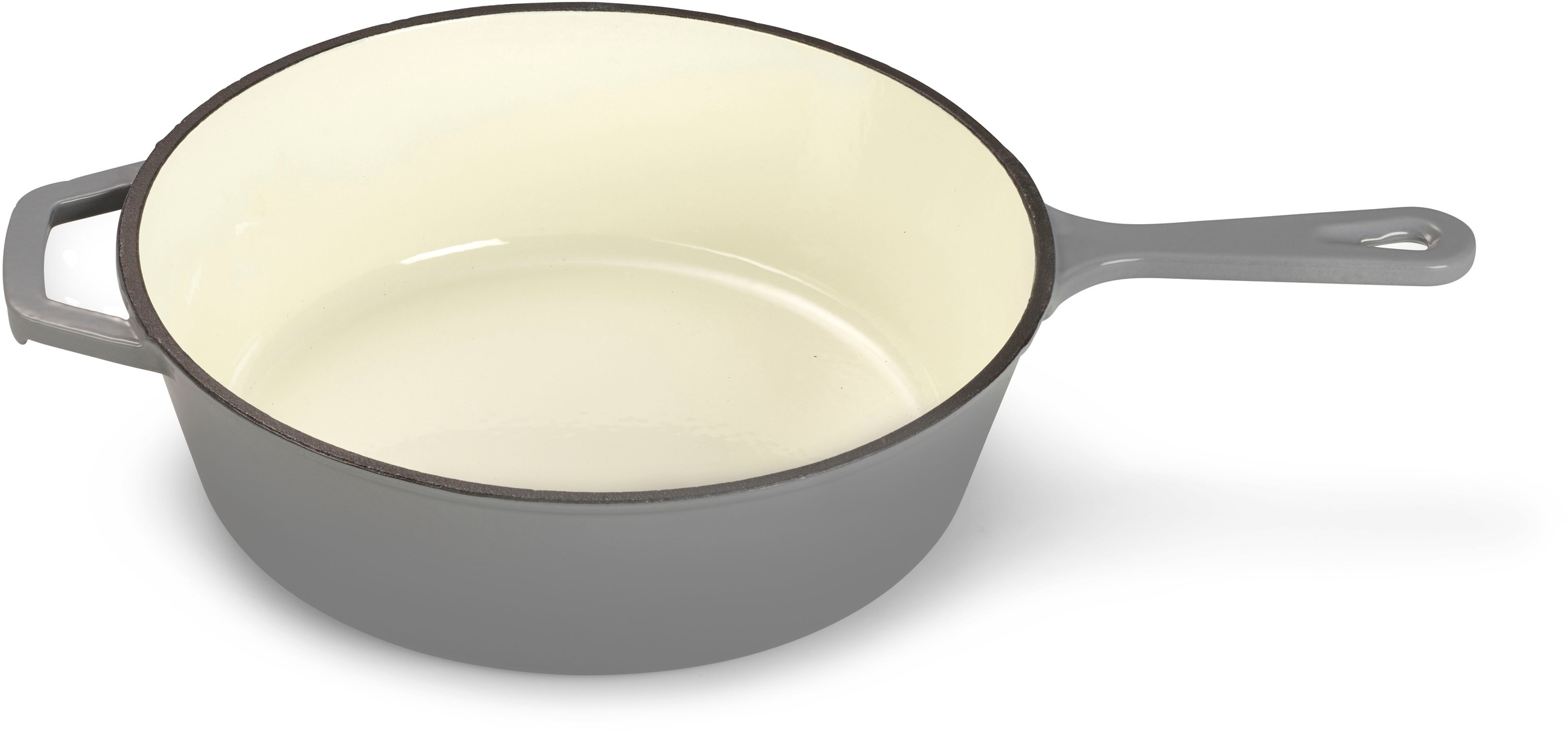 ECHTWERK Schmortopf »2 in 1 Set - Topf & Pfanne aus Gusseisen«, Gusseisen, (Set, 2 tlg.), Mit allen Herdarten kompatibel, ergonomische Griffe