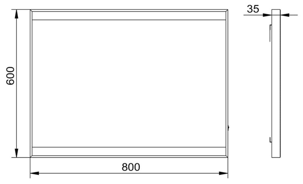 Talos Badspiegel »BLACK SHINE«, (Komplett-Set), BxH: 80x60 cm,  energiesparend kaufen | BAUR