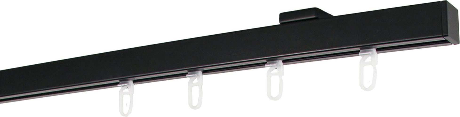 GARESA Gardinenstange "Nora" Ø 20 mm 1 läufig-läufig Wunschmaßlänge Vorhanggarnitur, einfache Montage an die Decke, verlängerbar, Kappe