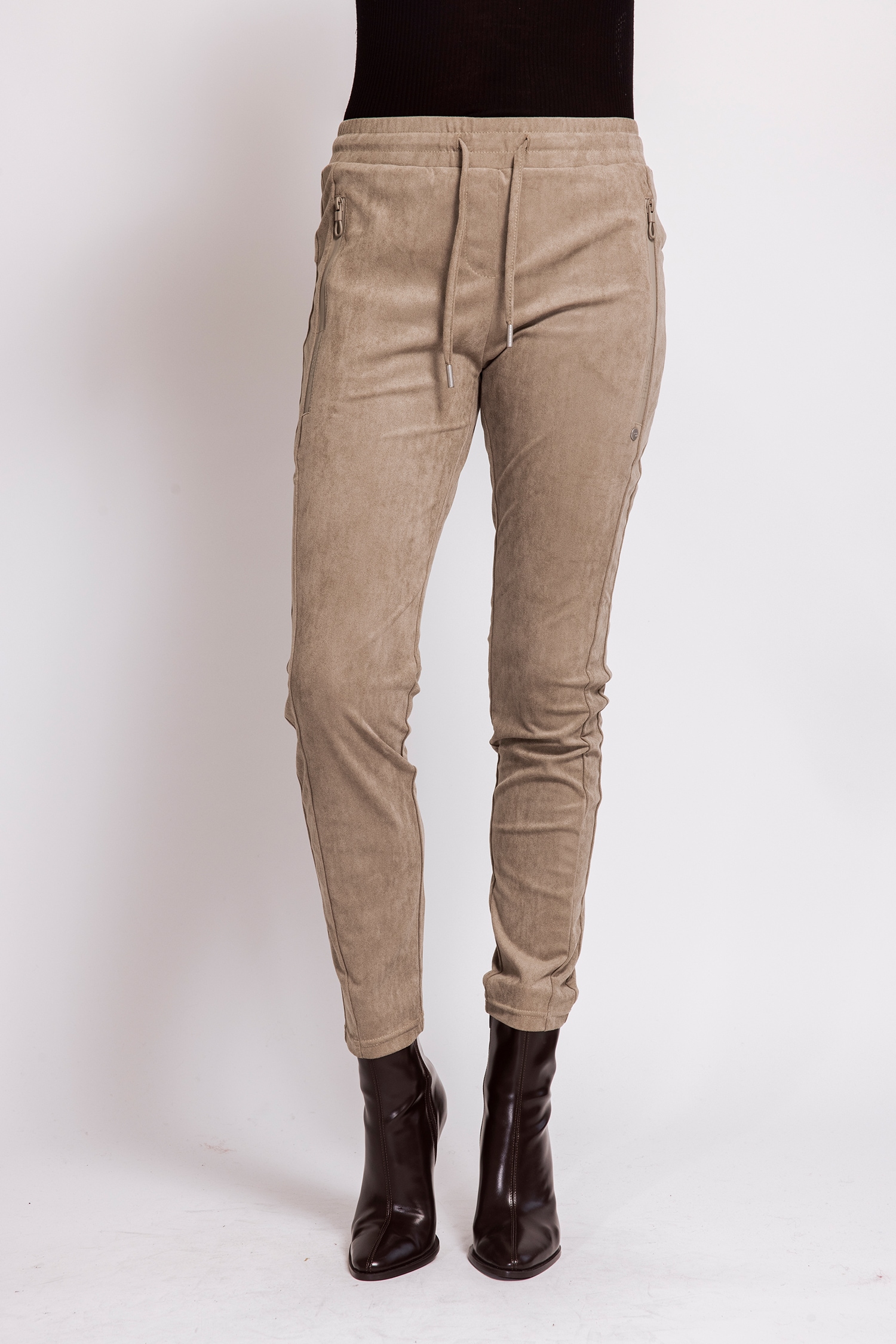 Zhrill Stoffhose "ZHCHIARA CASUAL" schmale Passform, für den Alltag, mit Bindeband und Gummizug