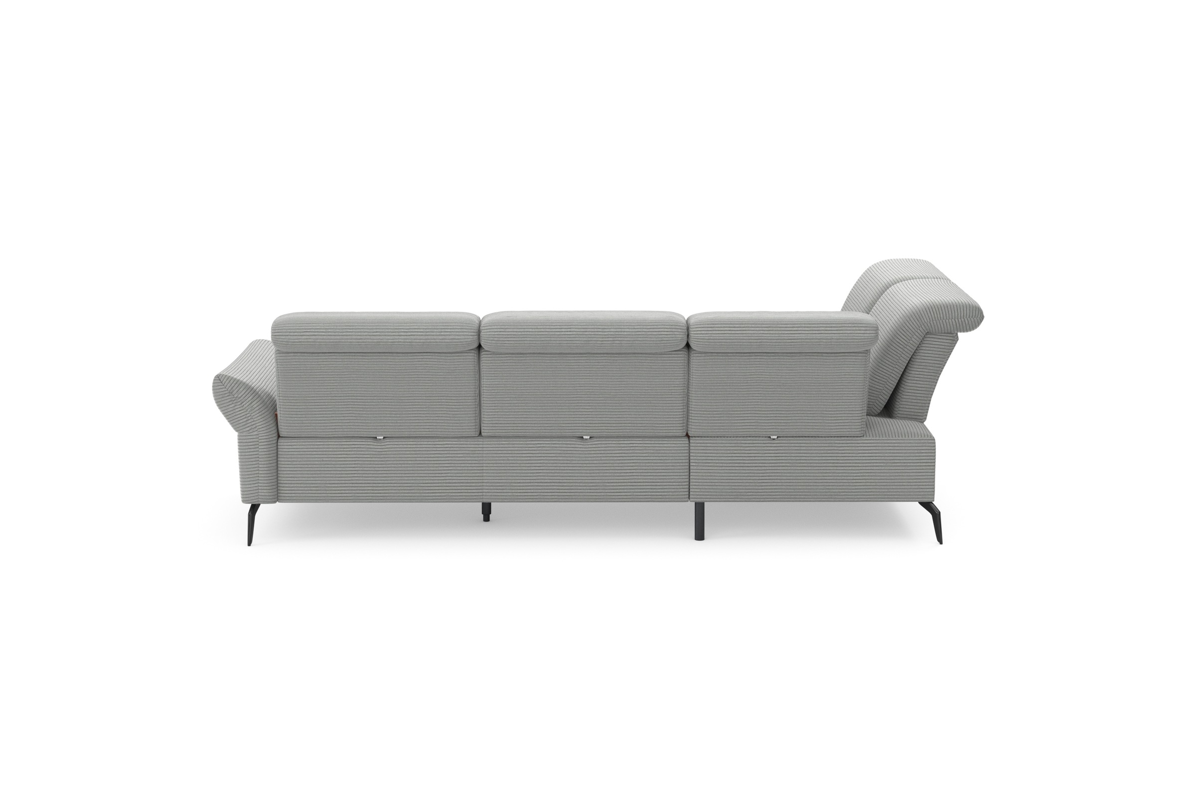 INOSIGN Ecksofa »Coco L-Form«, Sitztiefen-, Arm- und Kopfteilverstellung, Cord-Bezug, Fußhöhe 15 cm