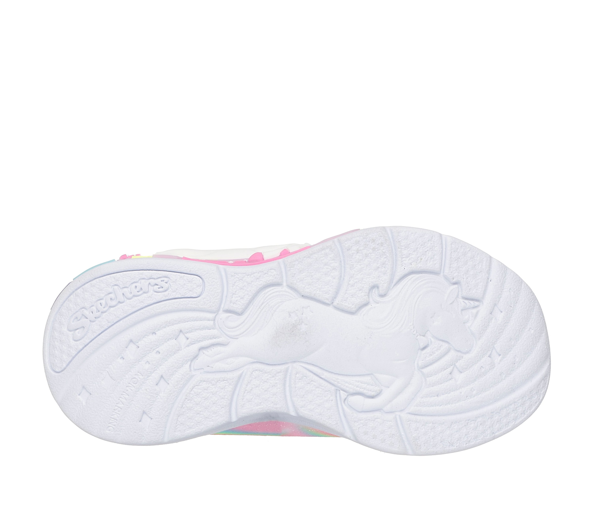 Skechers Lauflernschuh »UNICORN CHASER LIGHTS«  Babyschuh, Blinkschuh m. Einhornmotiv, Größenschablone zum Download