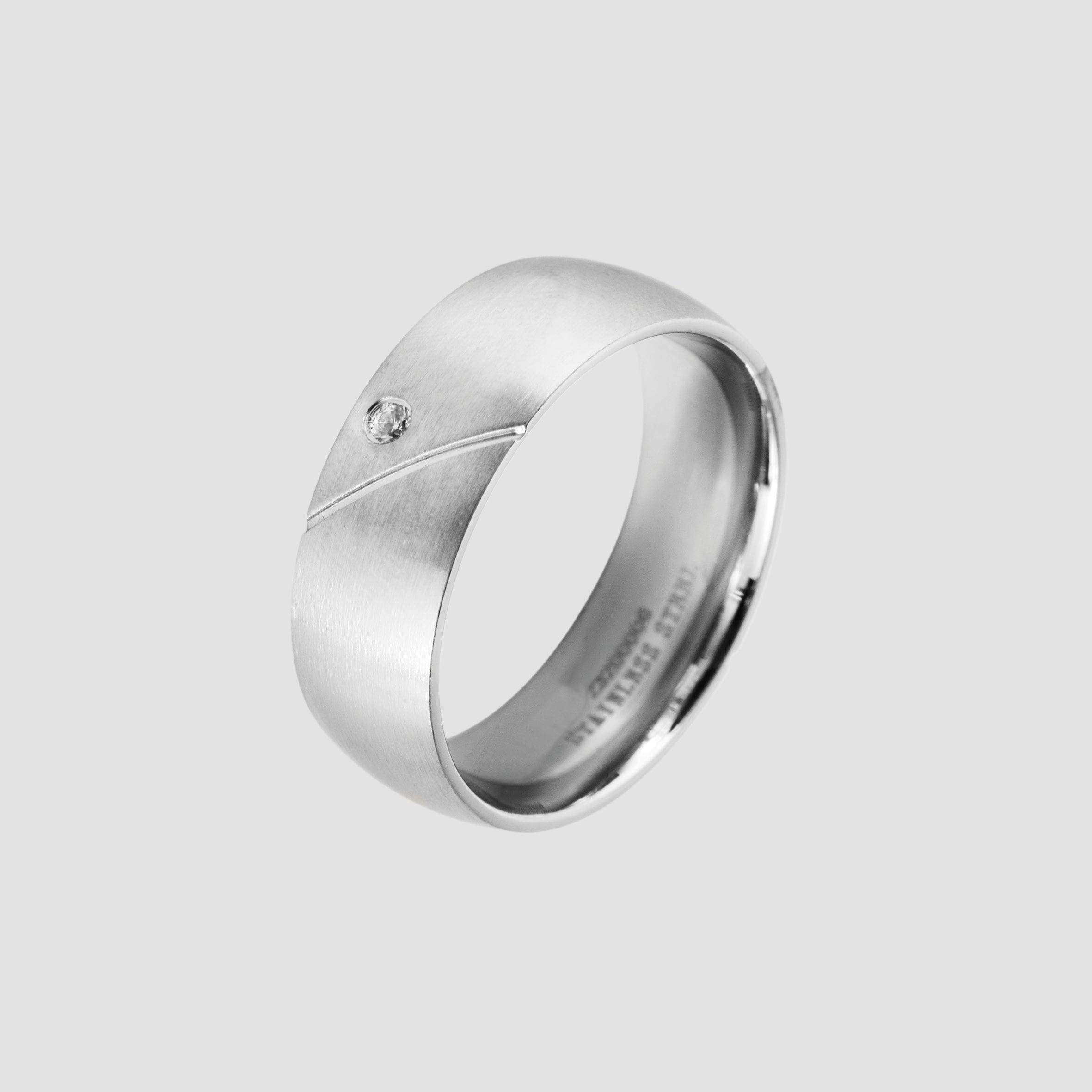 Adelia's Men's Stainless Steel Ring Silver Size 70