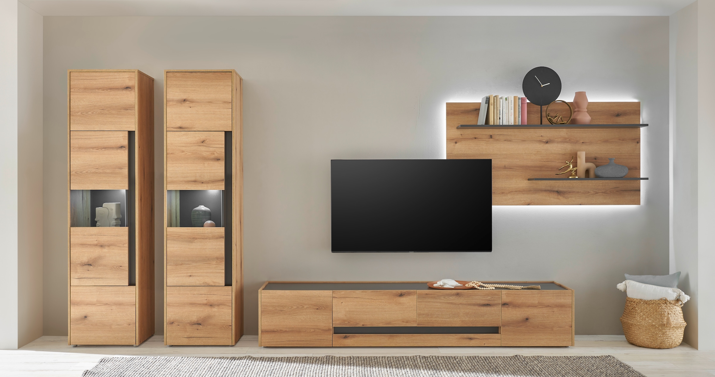 INOSIGN Wohnwand "City/Giron, moderne Anbauwand, Komplettset in vielen Farb günstig online kaufen