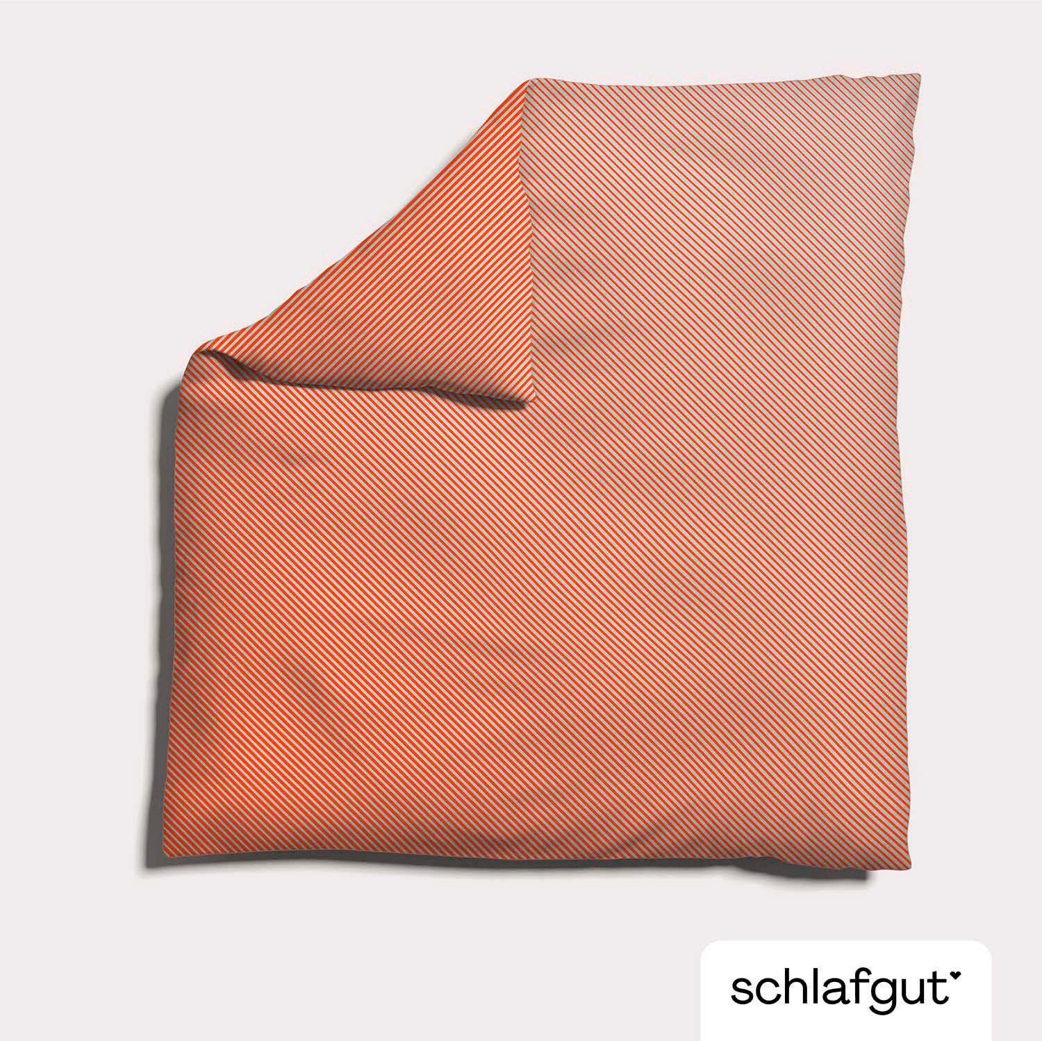 Schlafgut Bettbezug »Woven Satin Fade mit feinen Streifen«, (1 St.), mit Farbverlauf, Mix & Match: passender Kissenbezug erhältlich