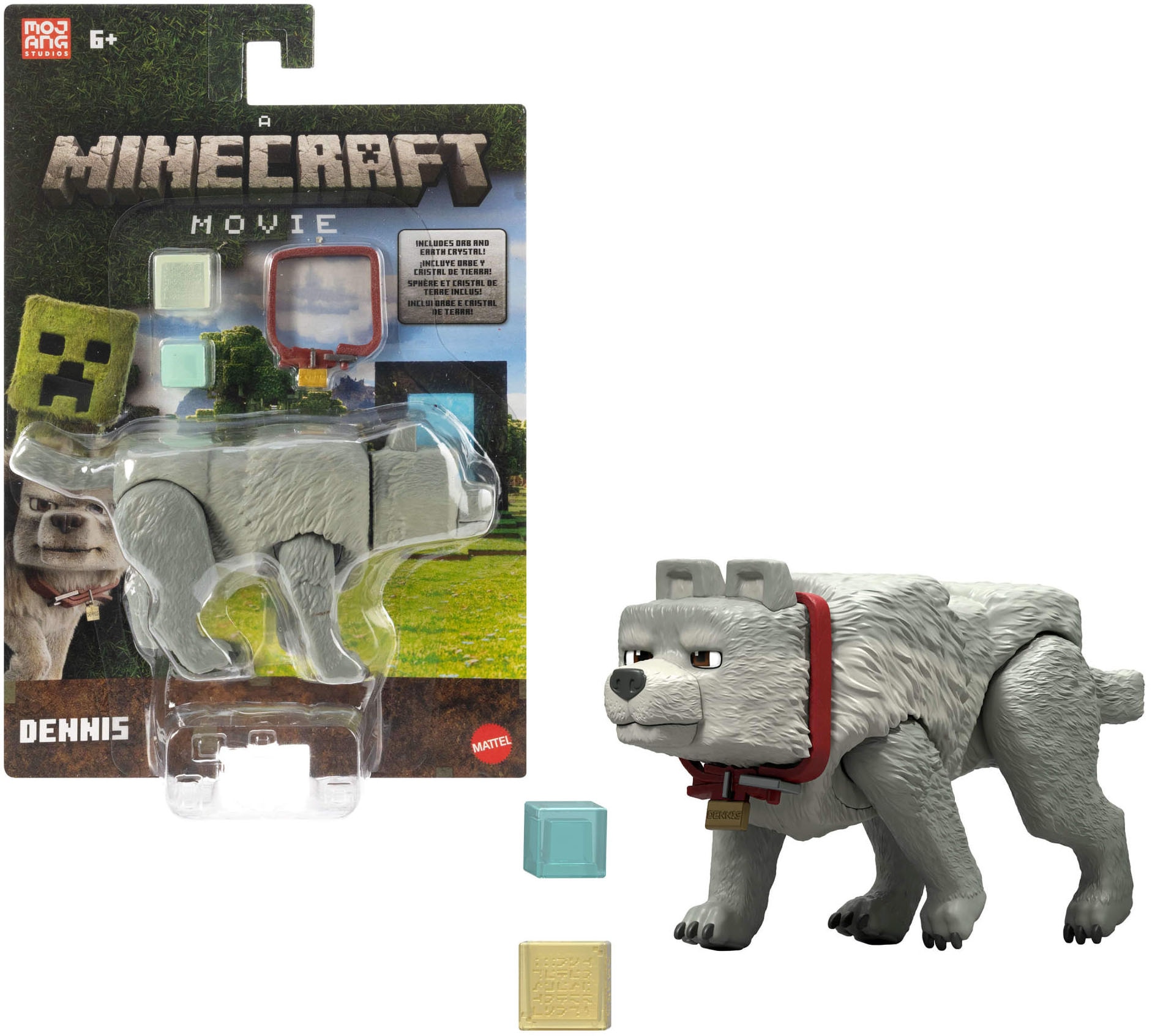 Mattel® Actionfigur »Minecraft Dennis der Wolf«, (Set)