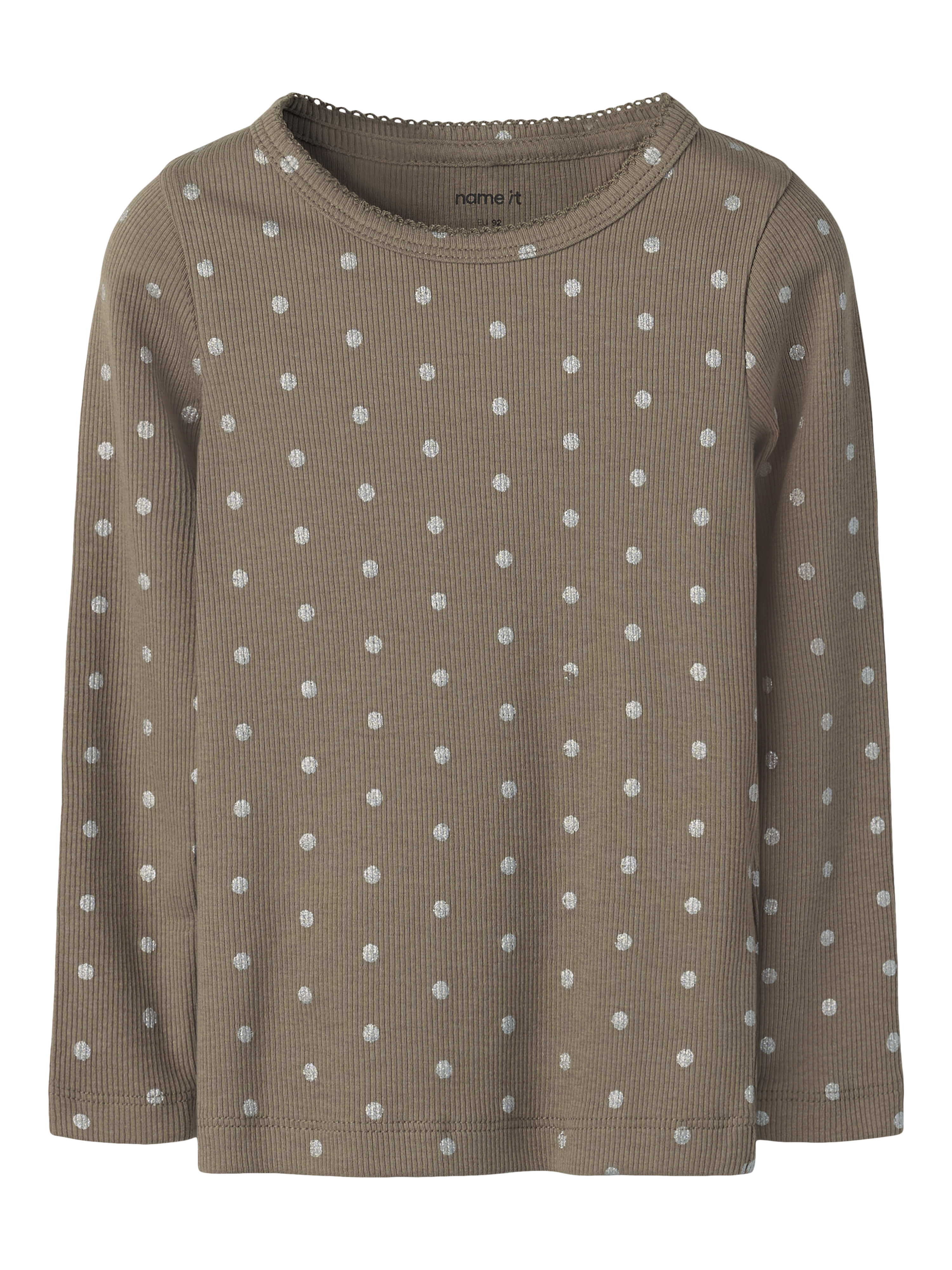 Name It Langarmshirt "NMFLONA LS XSL TOP" Baumwollmischung, slim fit