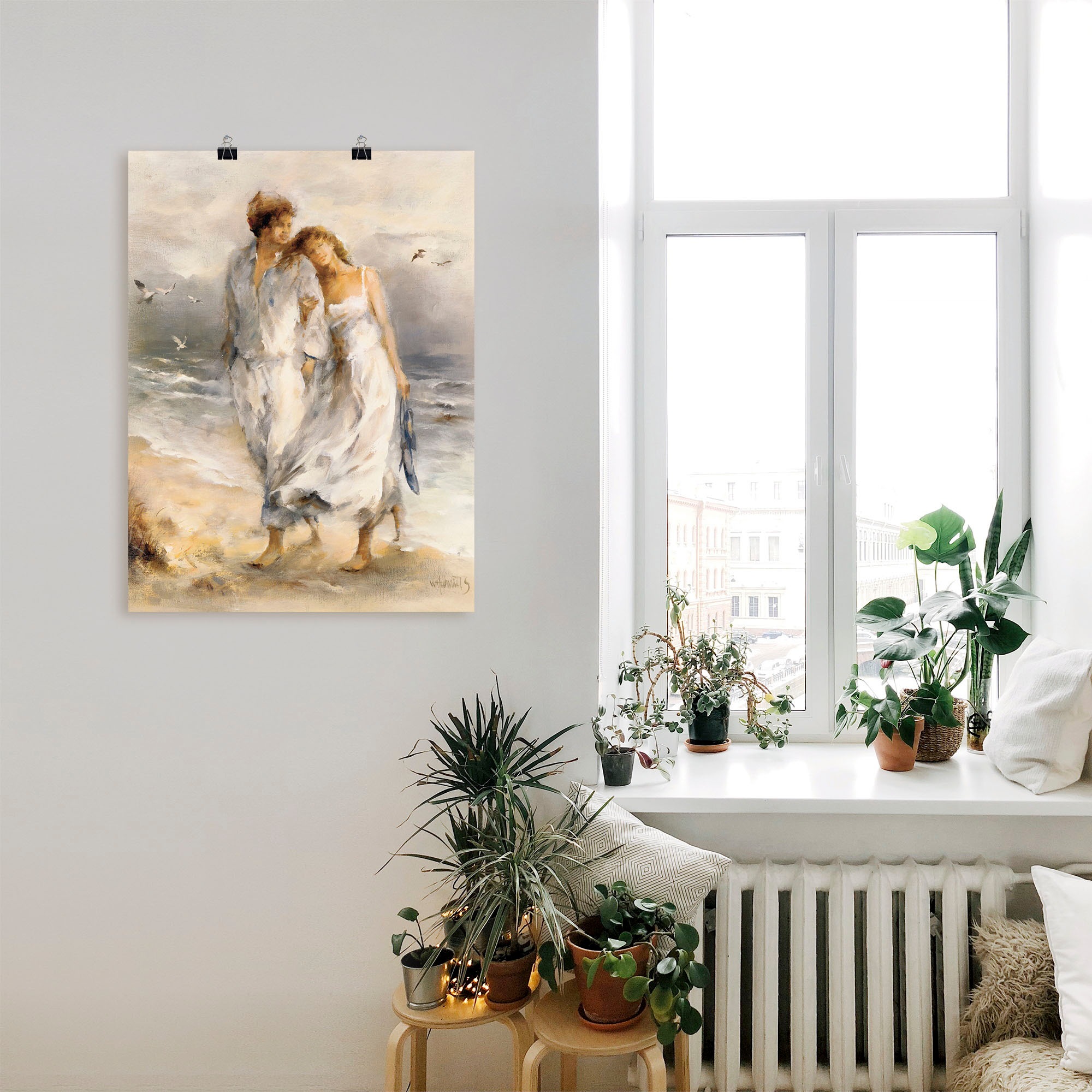 ARTland Verliebt Wall Art Beige 45x60cm 2