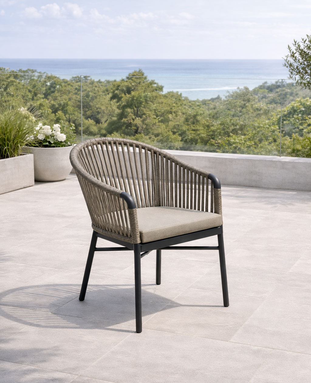 Thumbnail - Destiny Garten-Essgruppe "TORNO CREMONA" Set, 5 tlg. Essgruppe 4 Se + Tisch 160x90cm, grau