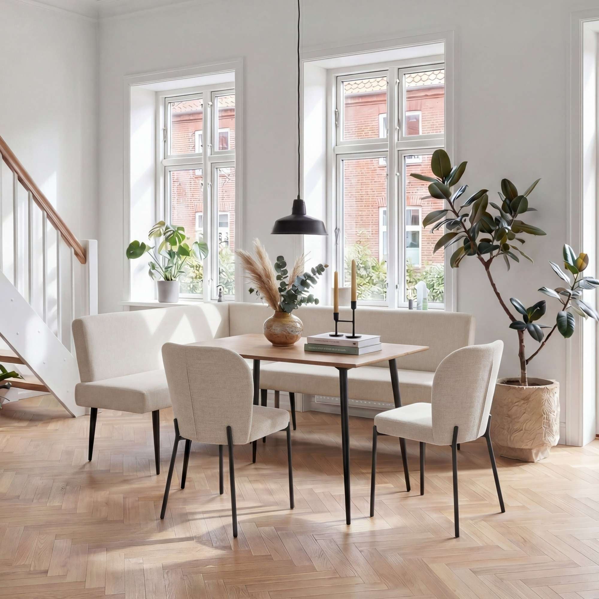 OTTO home Esszimmerstuhl »Aniene« () 2 Stk.Gepolsterte Rückenlehne und Sitzfläche, Sitzhöhe 49 cm