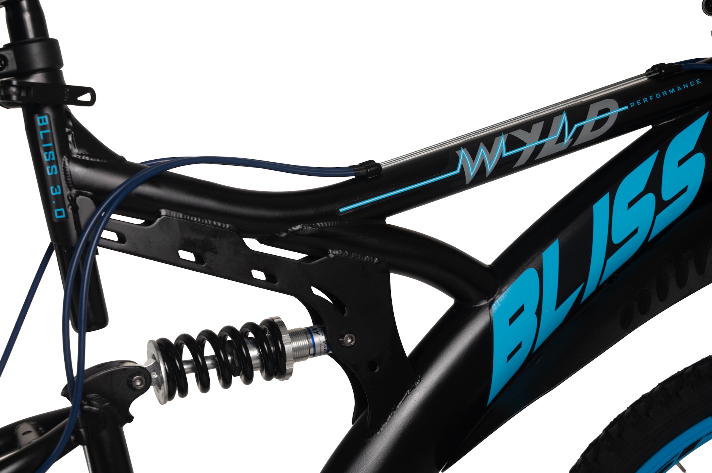 WYLD Mountainbike »WYLD Mountainbike Fully 26'' Bliss schwarz-blau 21 Gänge RH 47 cm« 21 Gang Shimano Tourney Schaltwerk Kettenschaltung