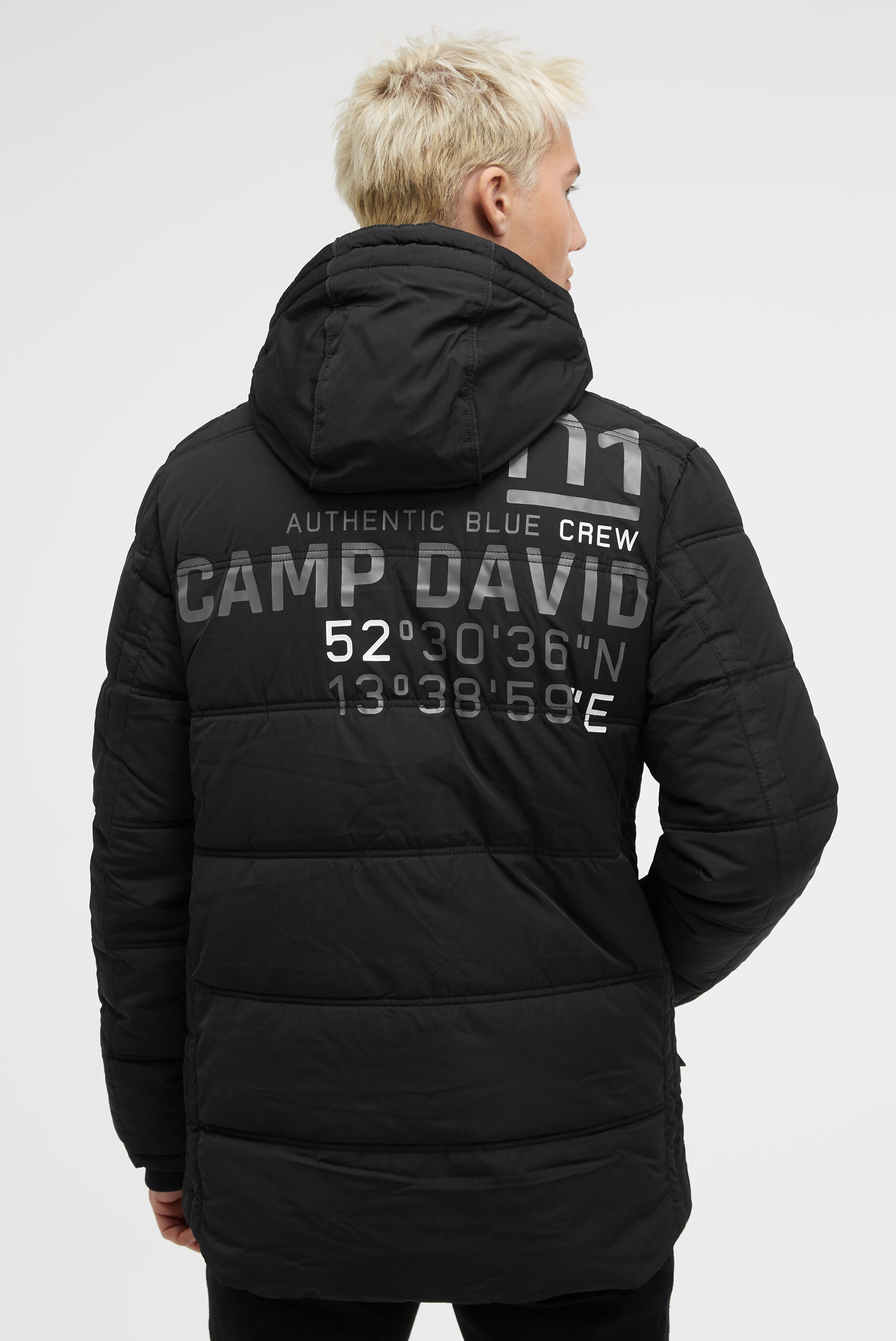 CAMP DAVID Winterjacke mit Kapuze mit Innentaschen