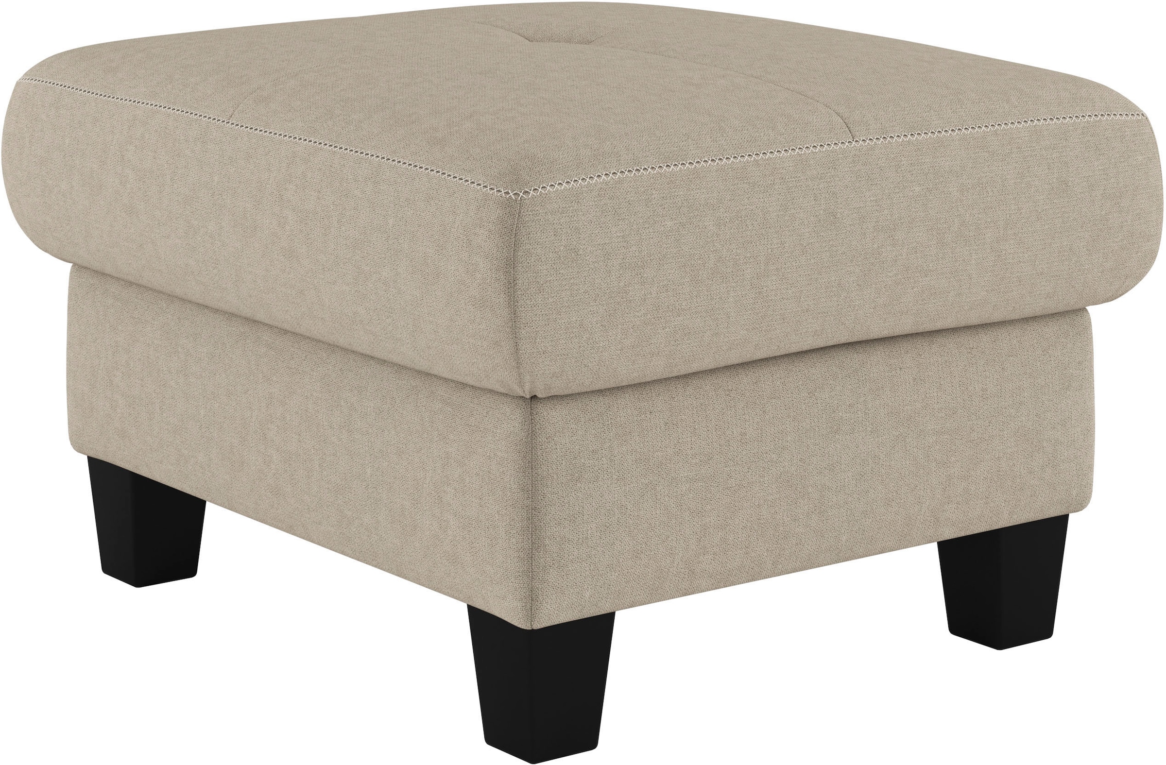 OTTO home Polsterhocker »Varese« Kreuznaht in beige