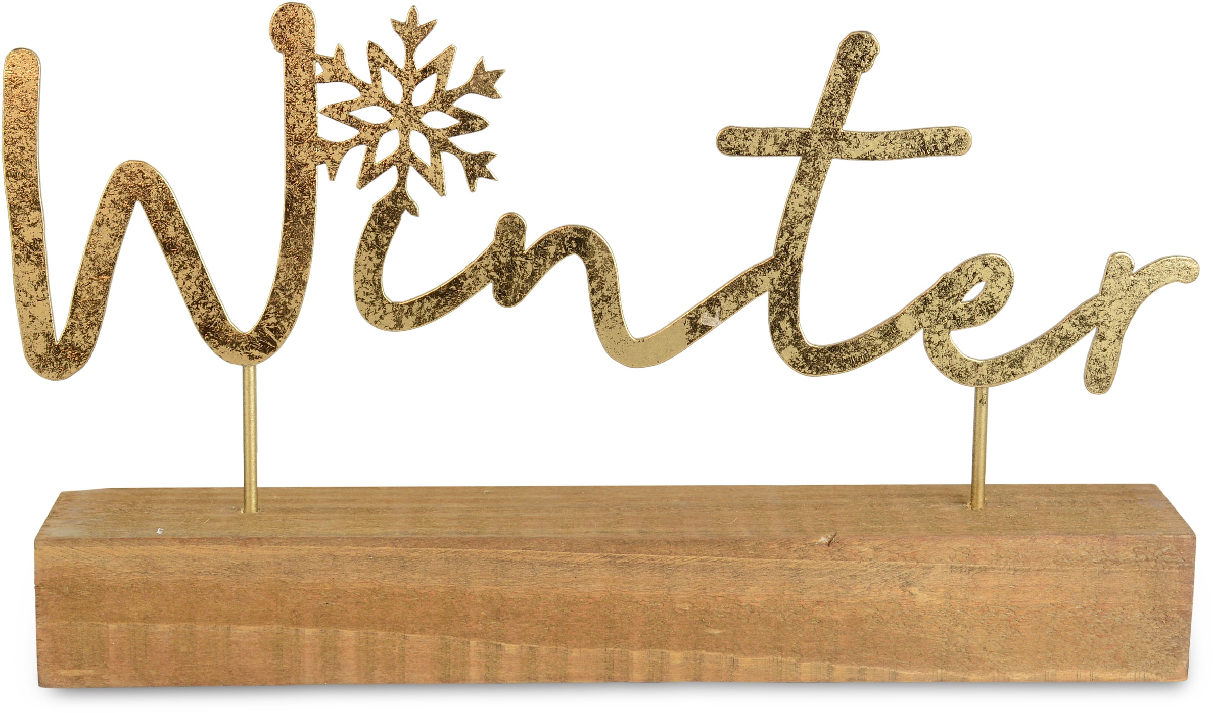 RIFFELMACHER & ca. cm Metall BAUR 17 auf Deko-Schriftzug Holz, bestellen Höhe | aus WEINBERGER »Weihnachtsdeko«