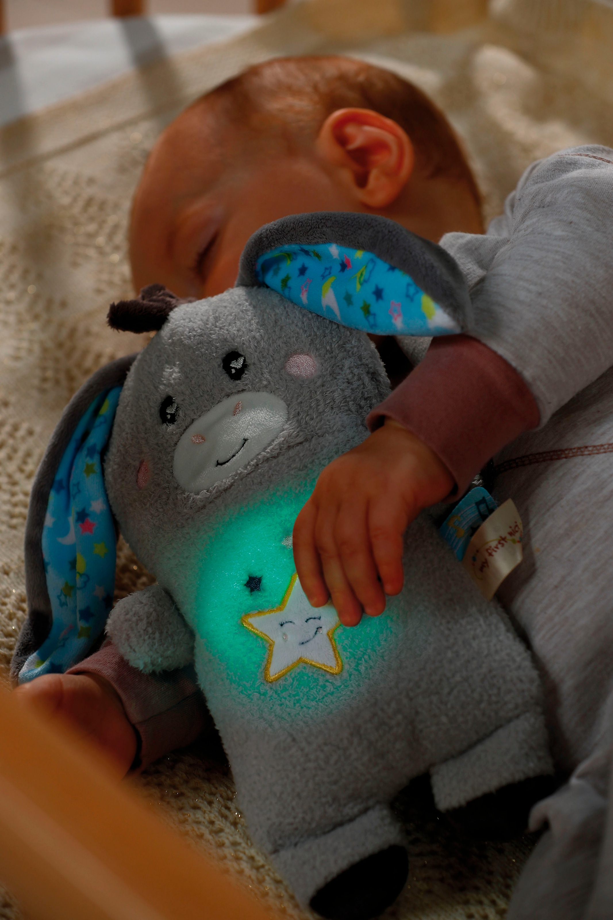 Nici Kuscheltier »My First NICI, Esel Littledoo 25 cm«, Baby Einschlafhilfe; mit Licht und Sound