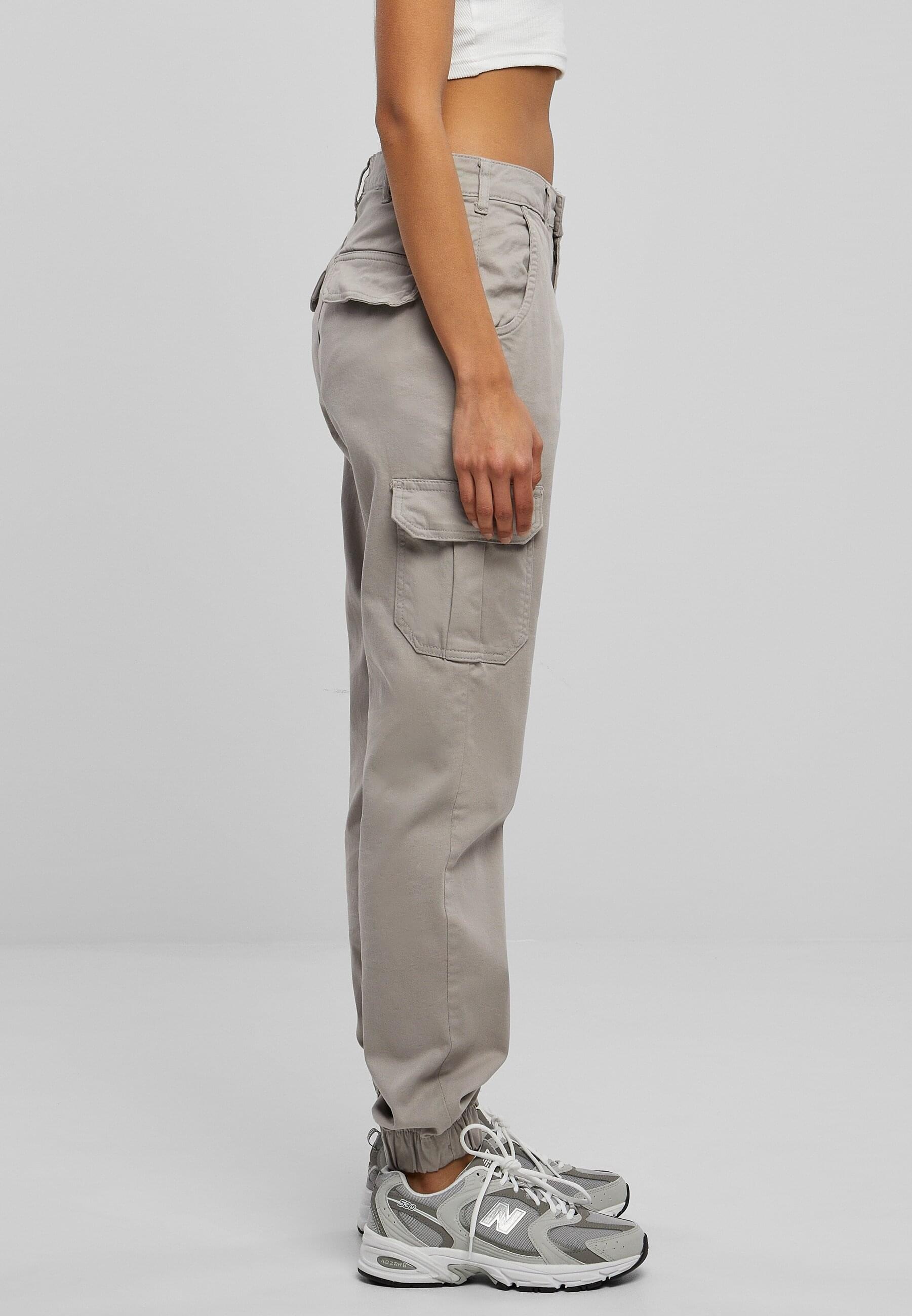 URBAN CLASSICS Cargohose »Urban Classics Damen Ladies High Waist Cargo Pants«, (1 tlg.)