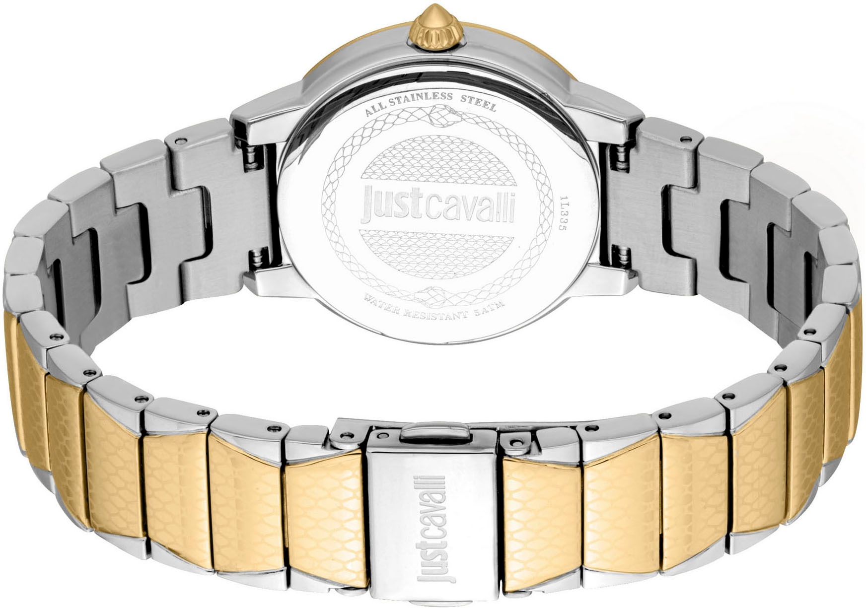 Just Cavalli Time Quarzuhr »Animalier«, Armbanduhr, Damenuhr, Kristallsteine, analog, Edelstahlarmband